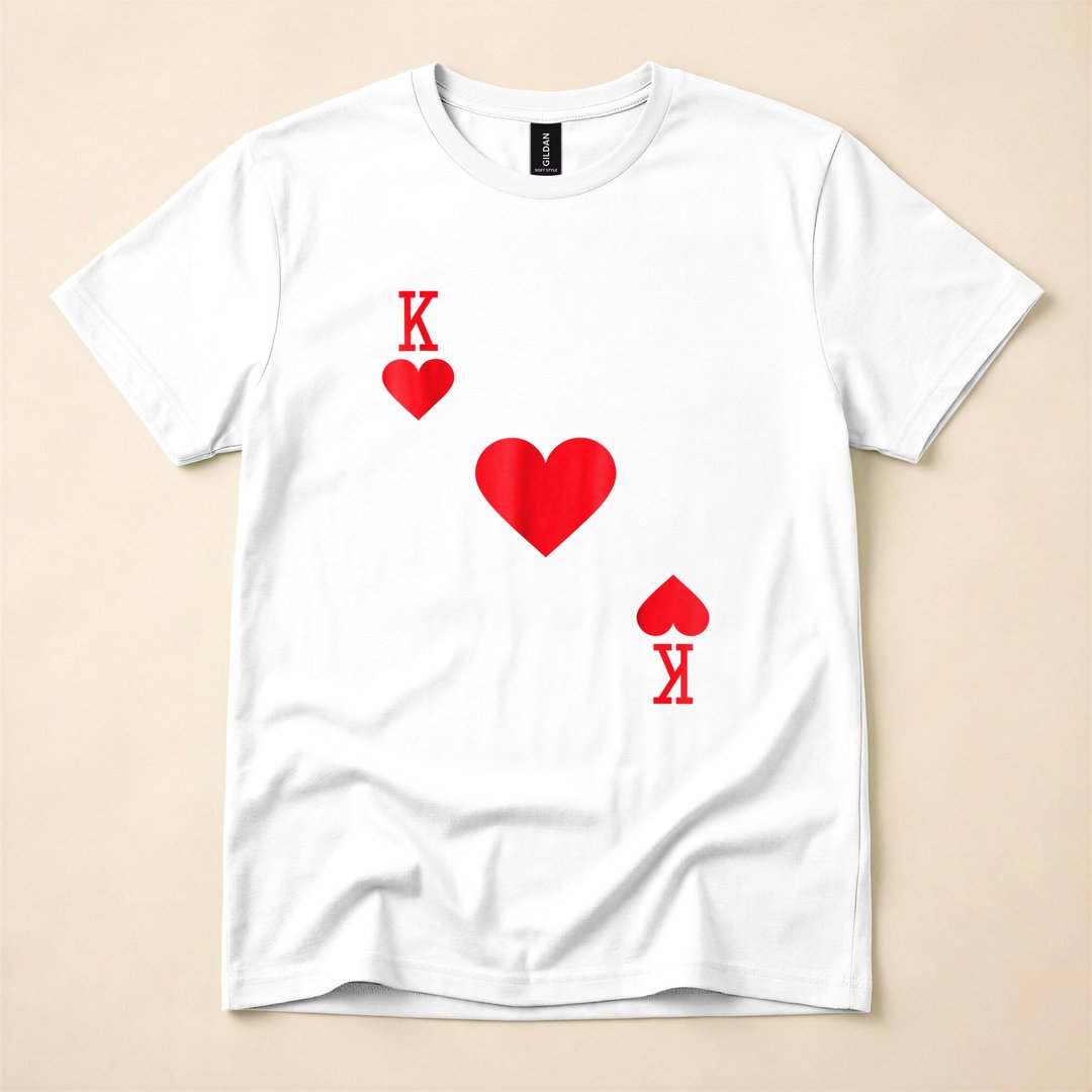 King of Hearts Playing Card Halloween Costume T-Shirt