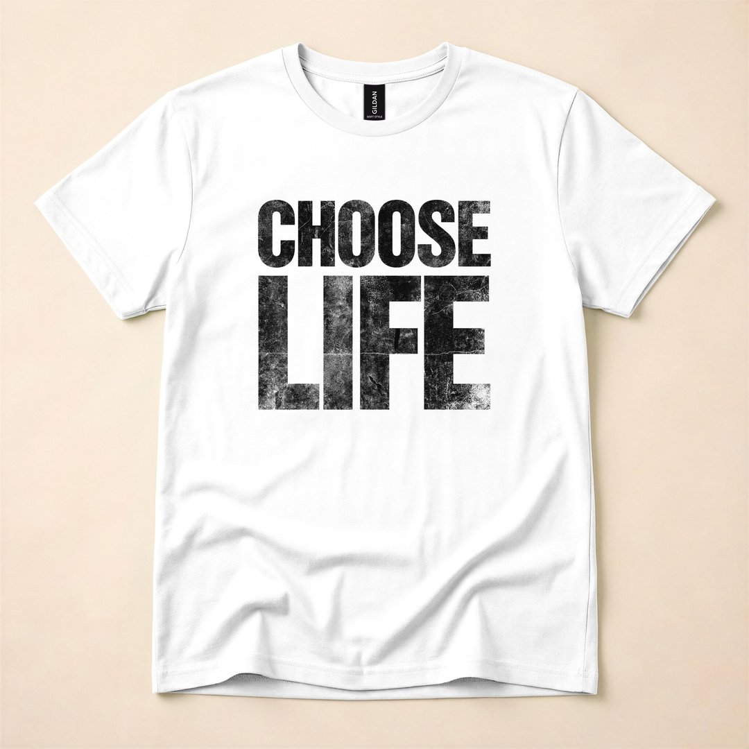 Retro 80s Choose Life Distressed Halloween Costume T-Shirt