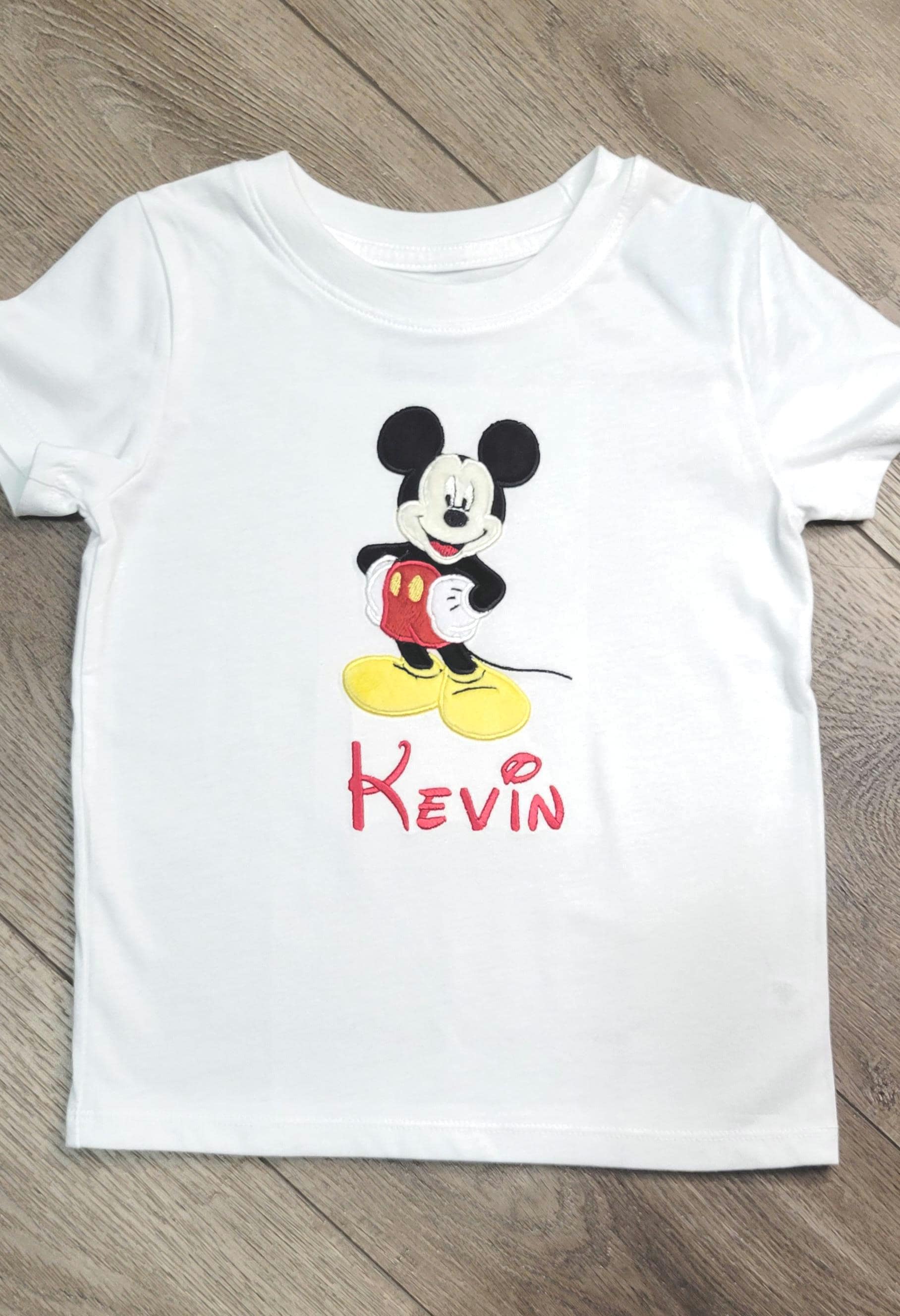 Mickey Mouse Applique Birthday Shirt with Embroidered Cotton Blend Fabric for a Birthday Celebration - photo 10