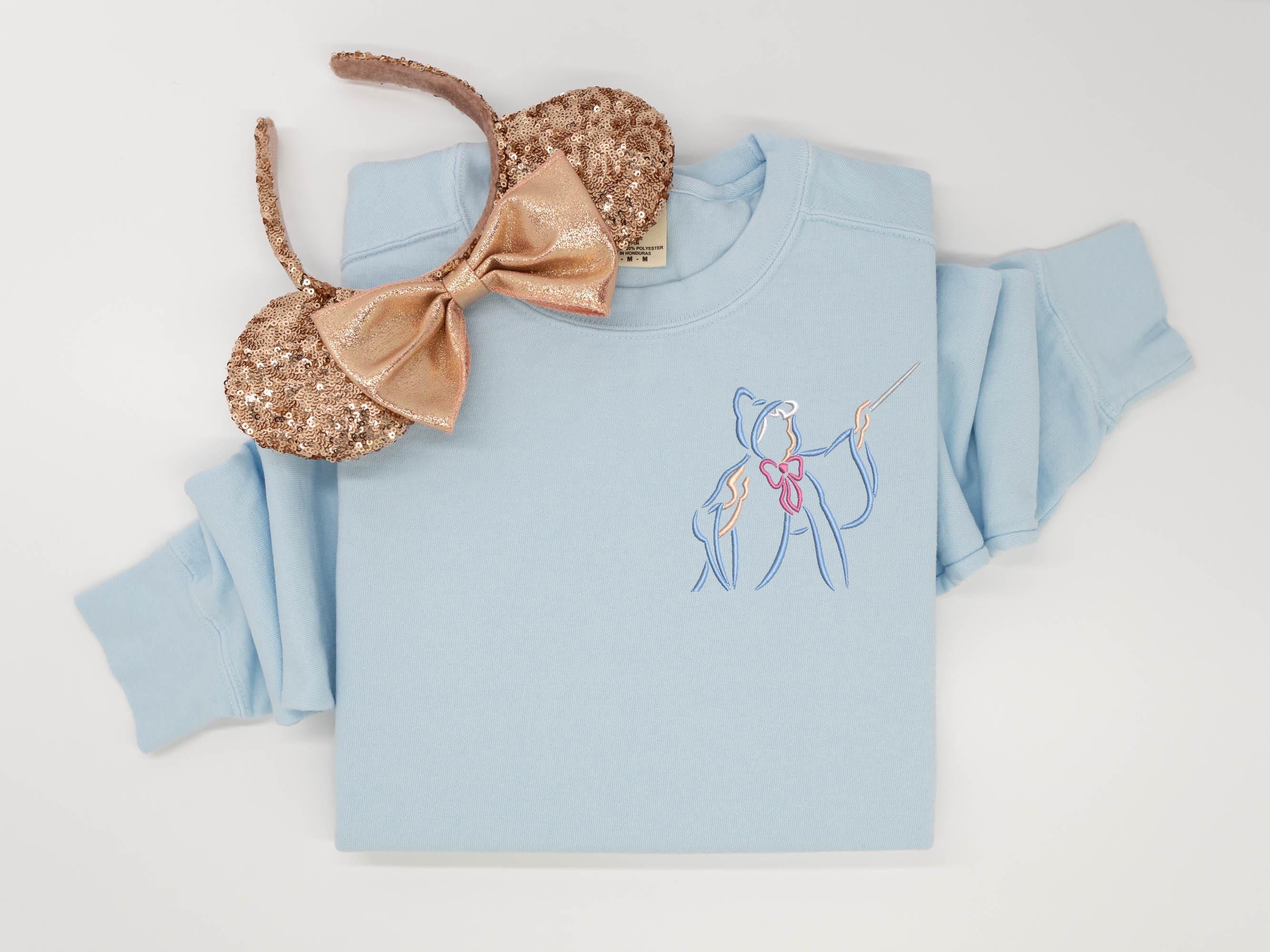Embroidered Fairy Godmother Crewneck Sweatshirt with Cinderella Design – Disney Godmother Crew Neck Sweater