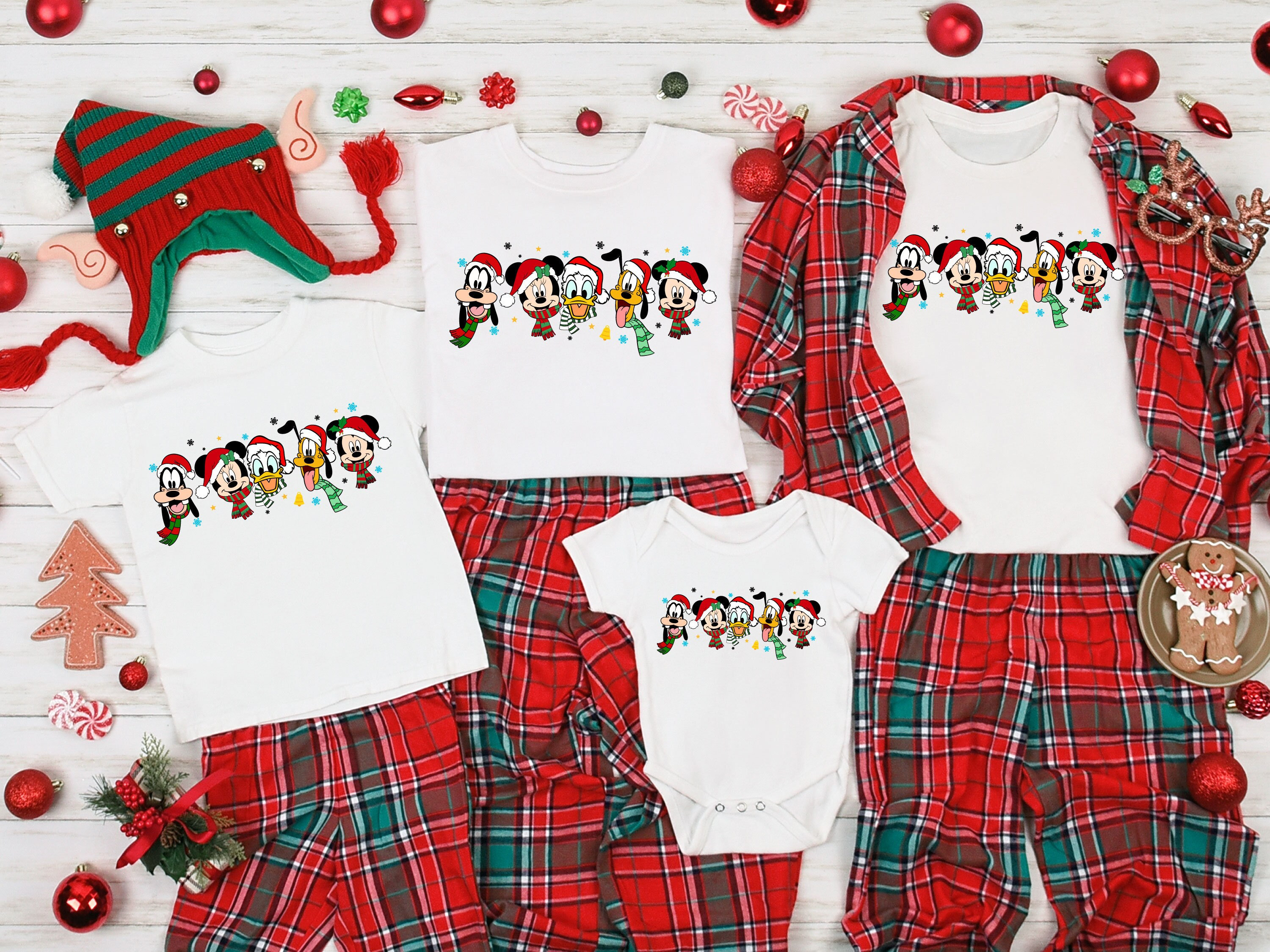 Disney Mickey and Friends Christmas Shirt for Matching Family and Couples – Holiday T-Shirt and Christmas Pajamas
