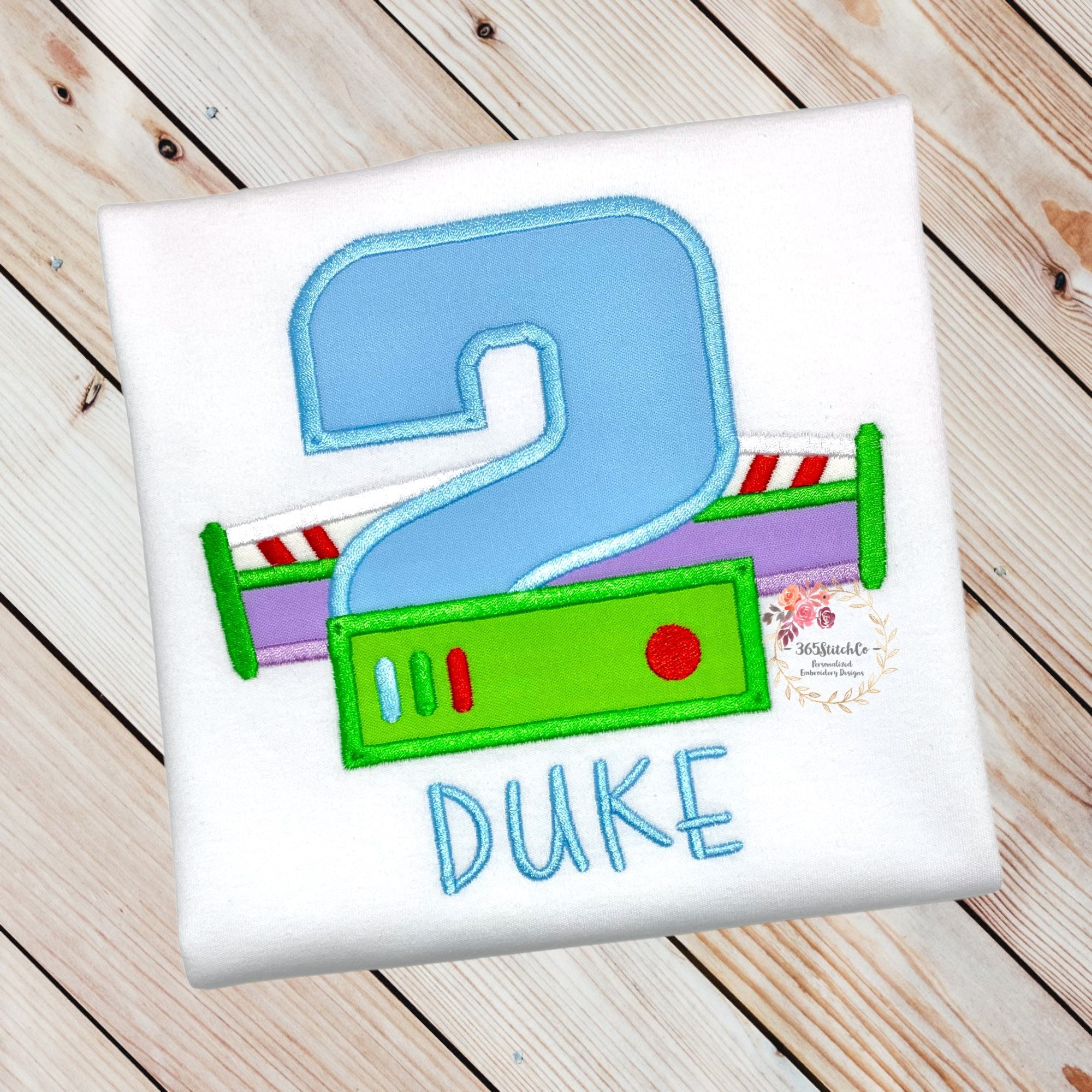 Embroidered Buzz Lightyear Birthday Shirt with Space Rocket – Toy Story Disney Birthday Tee in Ages 1 to 6 - photo 3