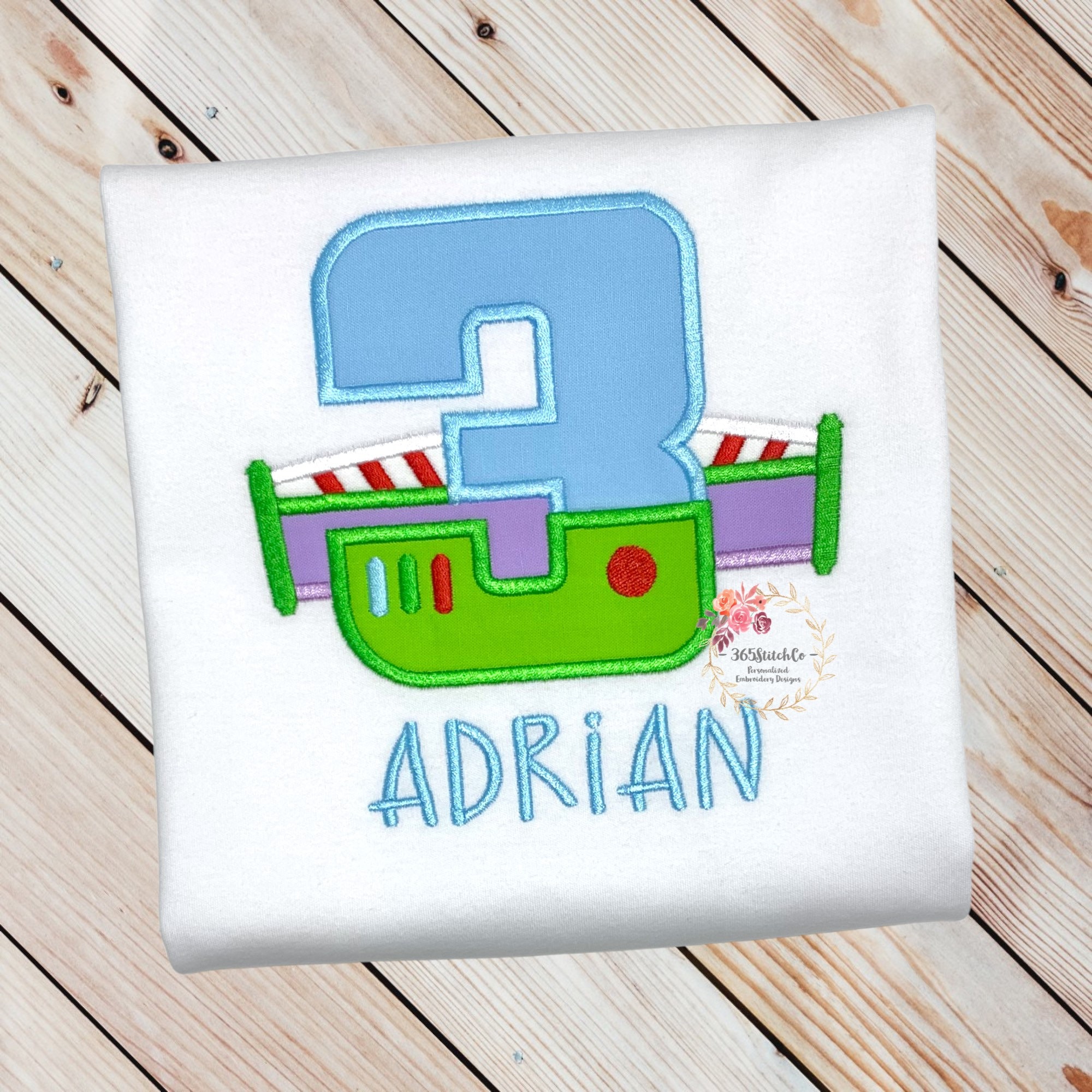 Embroidered Buzz Lightyear Birthday Shirt with Space Rocket – Toy Story Disney Birthday Tee in Ages 1 to 6 - photo 4
