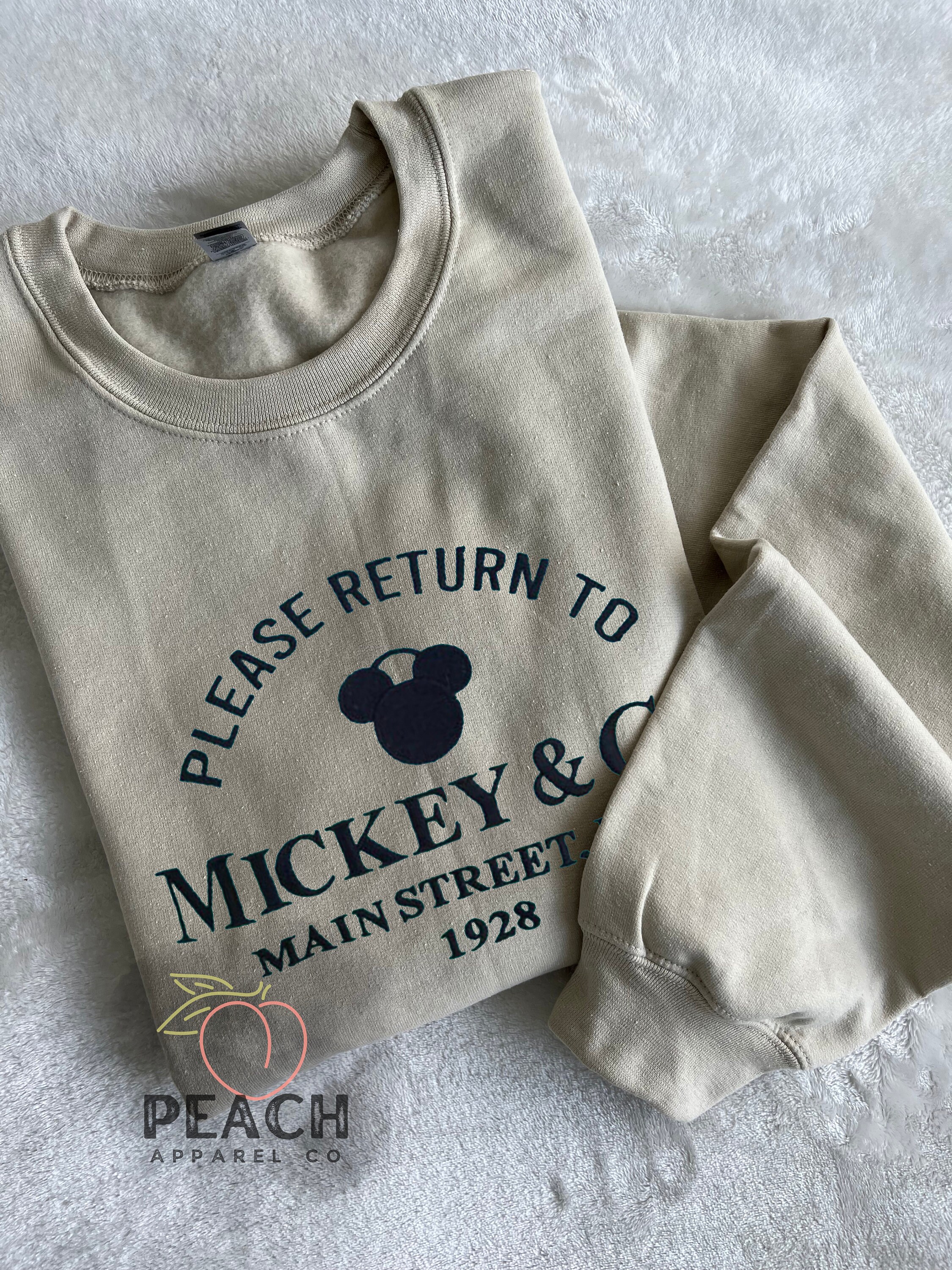Return to Minnie Mickey and Co Embroidered Sweatshirt – Cute Theme Park Vacation Trip Shirt - photo 7