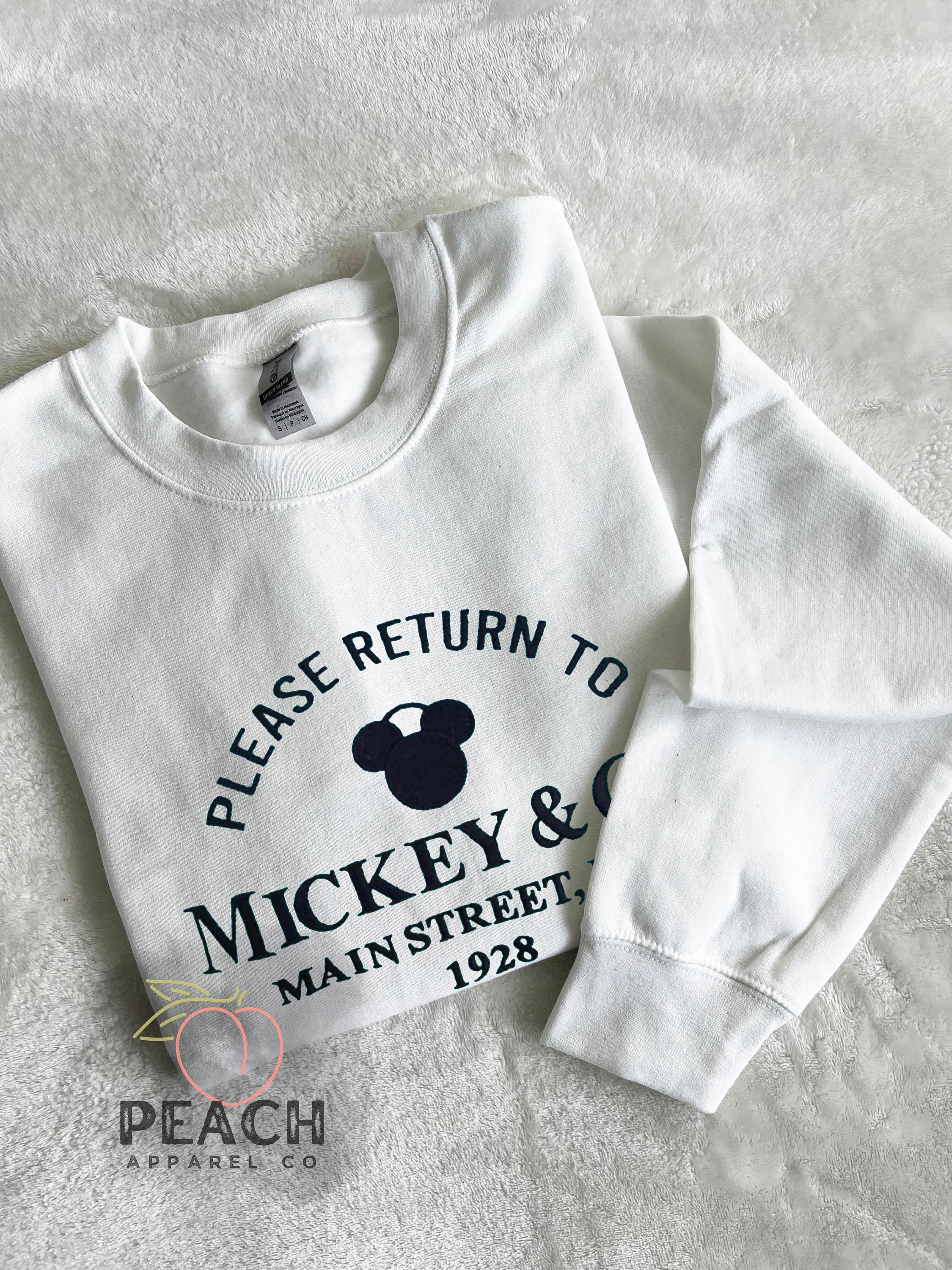 Return to Minnie Mickey and Co Embroidered Sweatshirt – Cute Theme Park Vacation Trip Shirt - photo 8