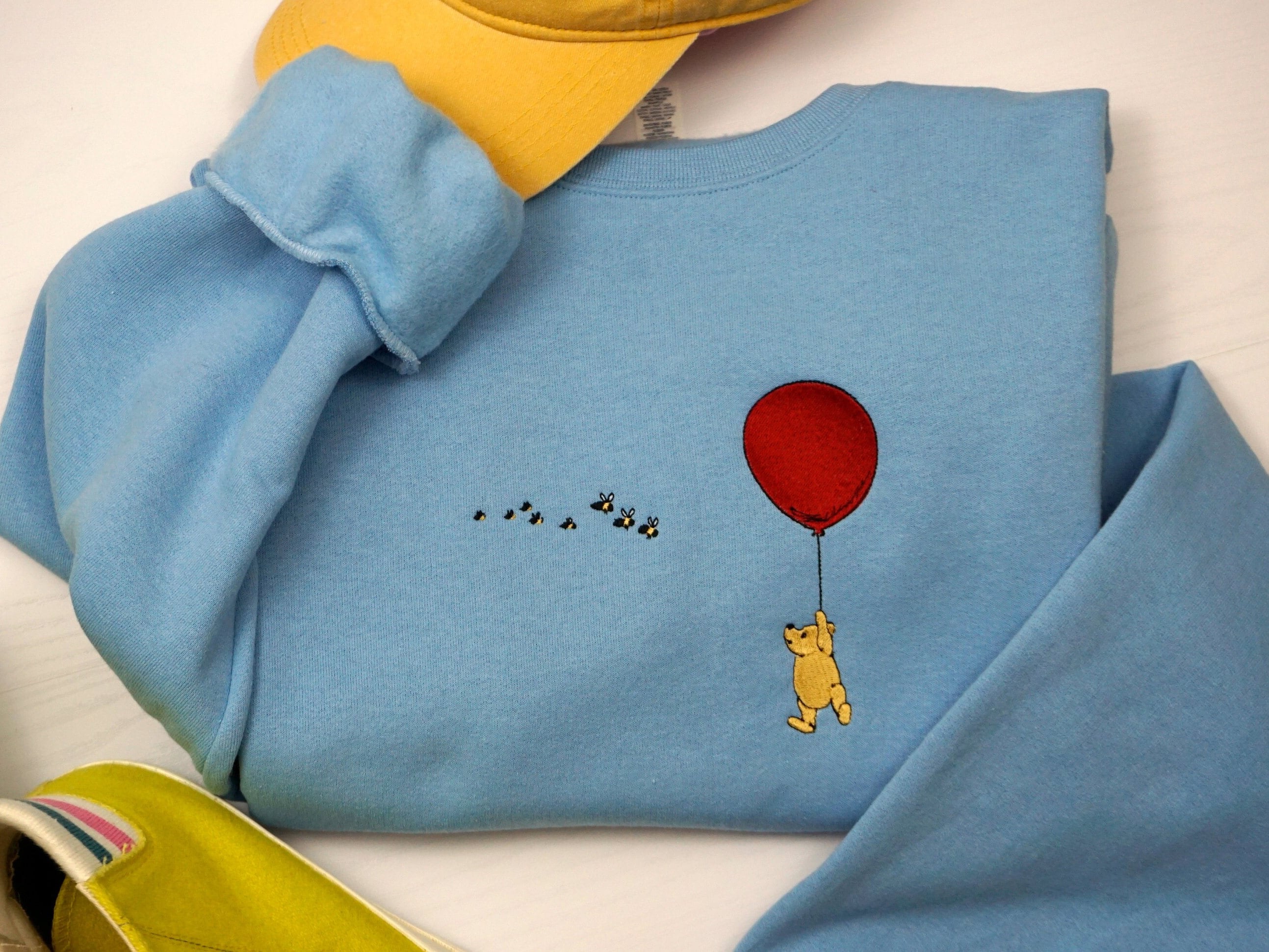 Classic Winnie the Pooh Embroidered Sweatshirt – Adult Unisex Crewneck for Everyday Cozy Wear