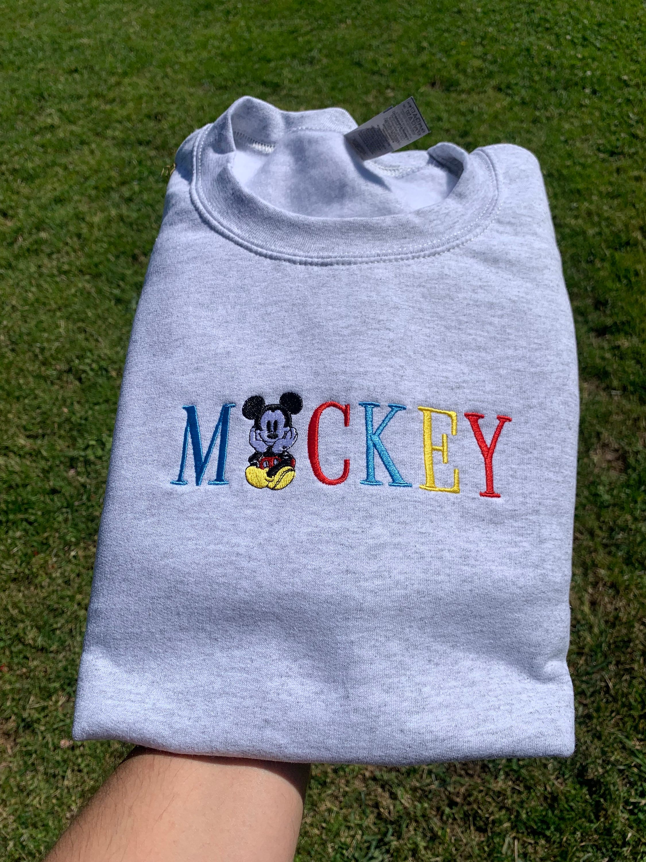 Vintage Mickey Embroidered Crewneck Sweatshirt – Retro Embroidery Pullover for Everyday and Vacation Wear - photo 3