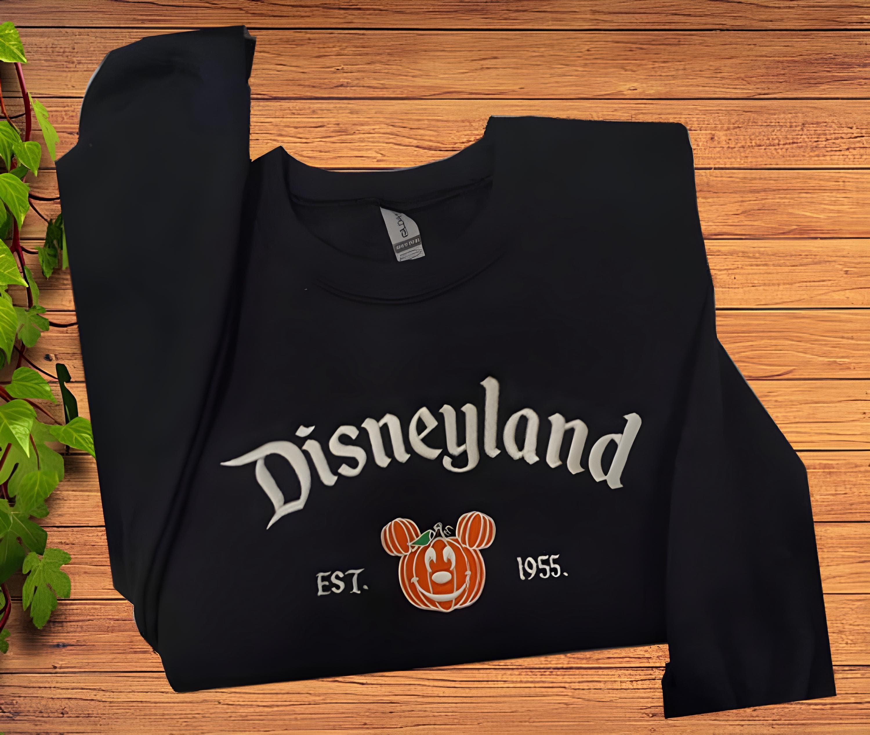 Embroidered Magical Land Halloween Sweatshirt – Trendy Disneyland Est 1955 Comfort Colors Shirt