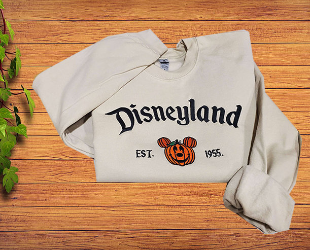 Embroidered Magical Land Halloween Sweatshirt – Trendy Disneyland Est 1955 Comfort Colors Shirt - photo 2