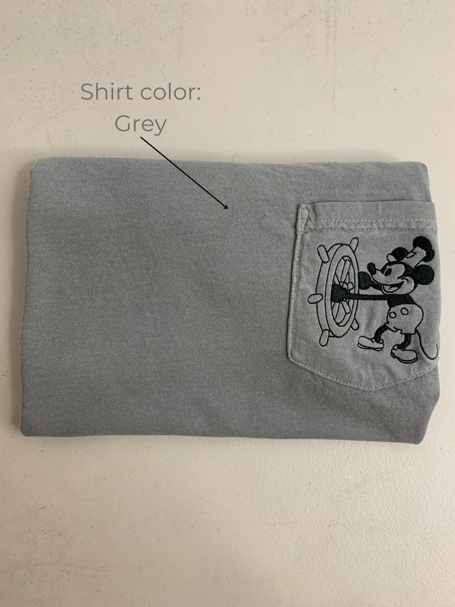 Vintage Embroidered Mickey Pocket Tee – Retro Mouse Embroidery T-Shirt for Everyday and Park Wear - photo 4