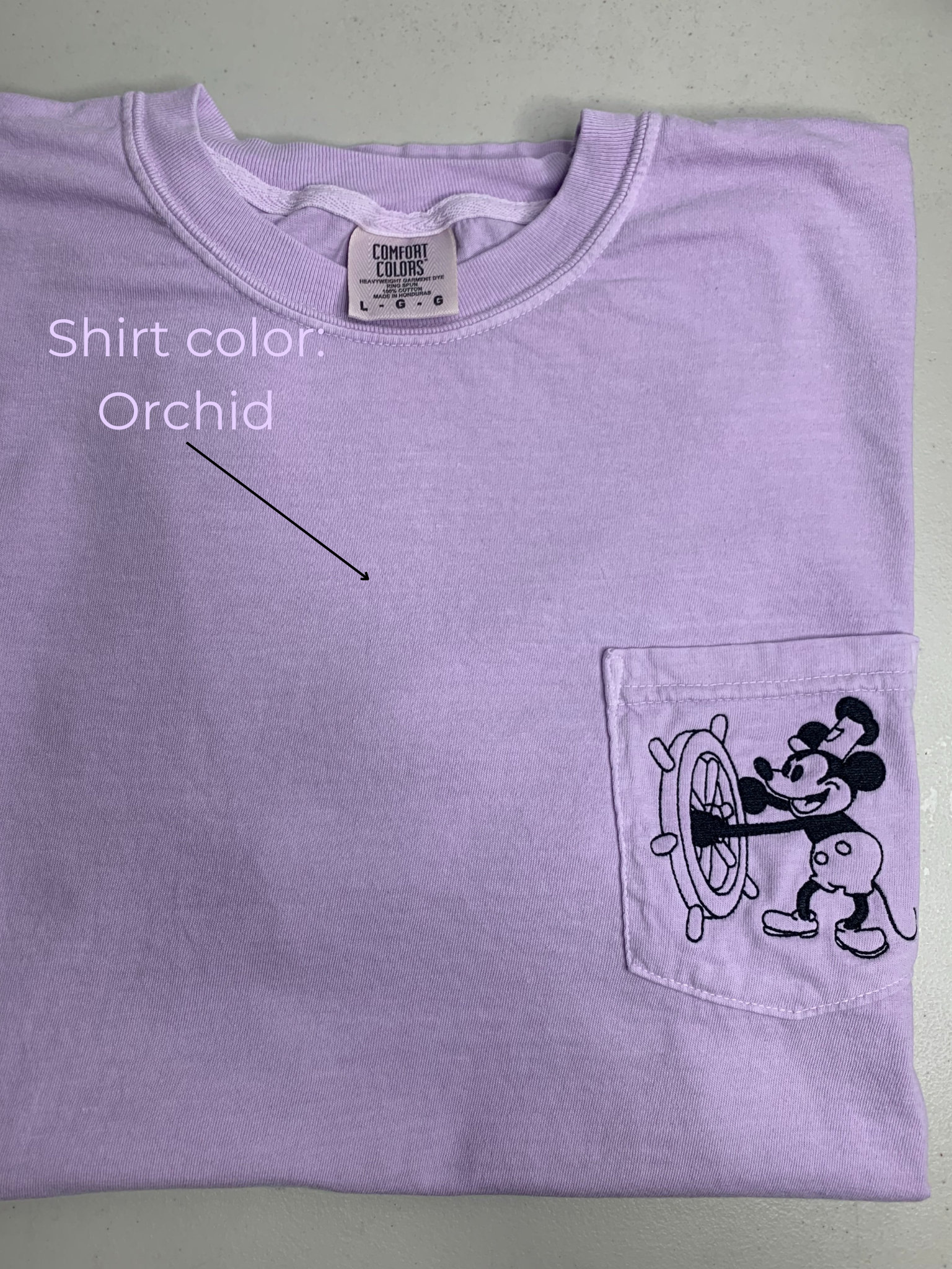 Vintage Embroidered Mickey Pocket Tee – Retro Mouse Embroidery T-Shirt for Everyday and Park Wear - photo 6