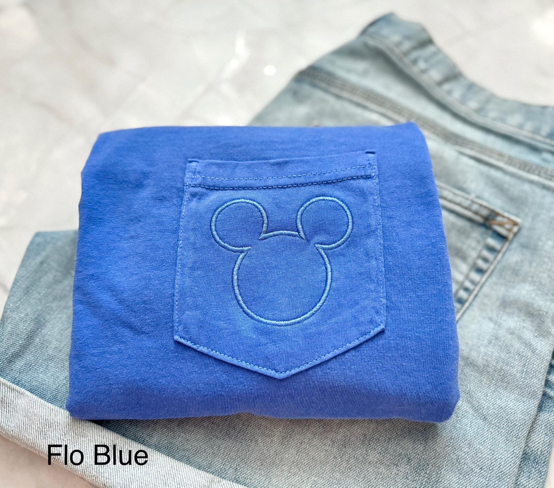 Embroidered Mickey Mouse Comfort Colors Pocket Tee – Simple Monochrome Disney Shirt for Everyday Wear - photo 3