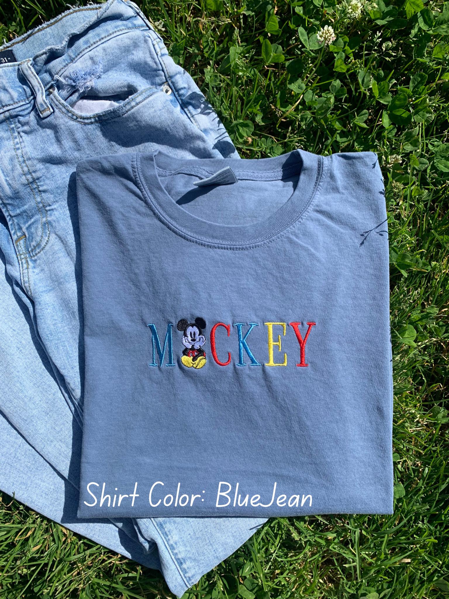 Vintage Mickey Embroidered Tee – Retro Mickey Mouse Embroidery T-Shirt for Everyday and Vacation Wear - photo 2