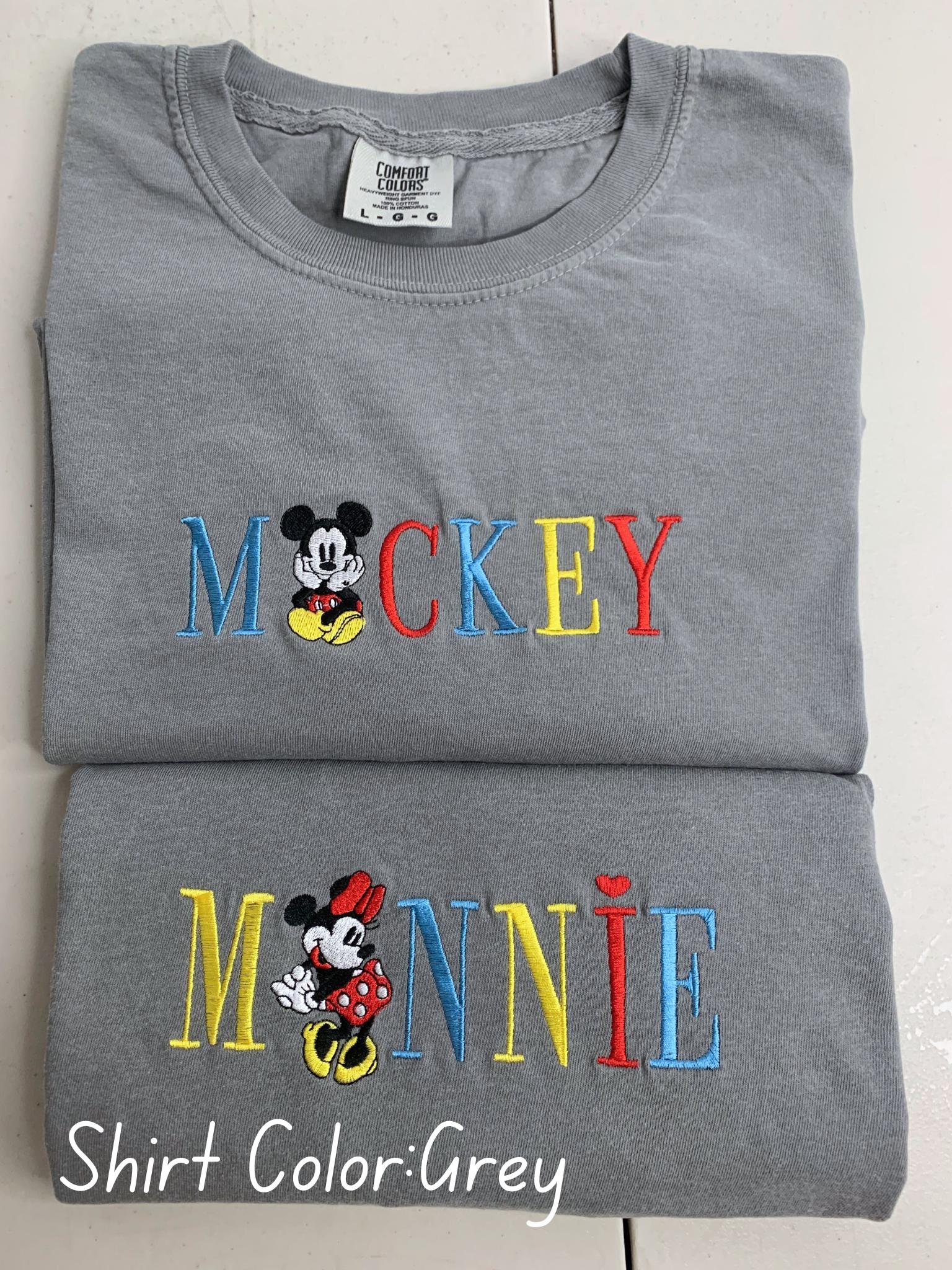 Vintage Mickey Embroidered Tee – Retro Mickey Mouse Embroidery T-Shirt for Everyday and Vacation Wear - photo 3