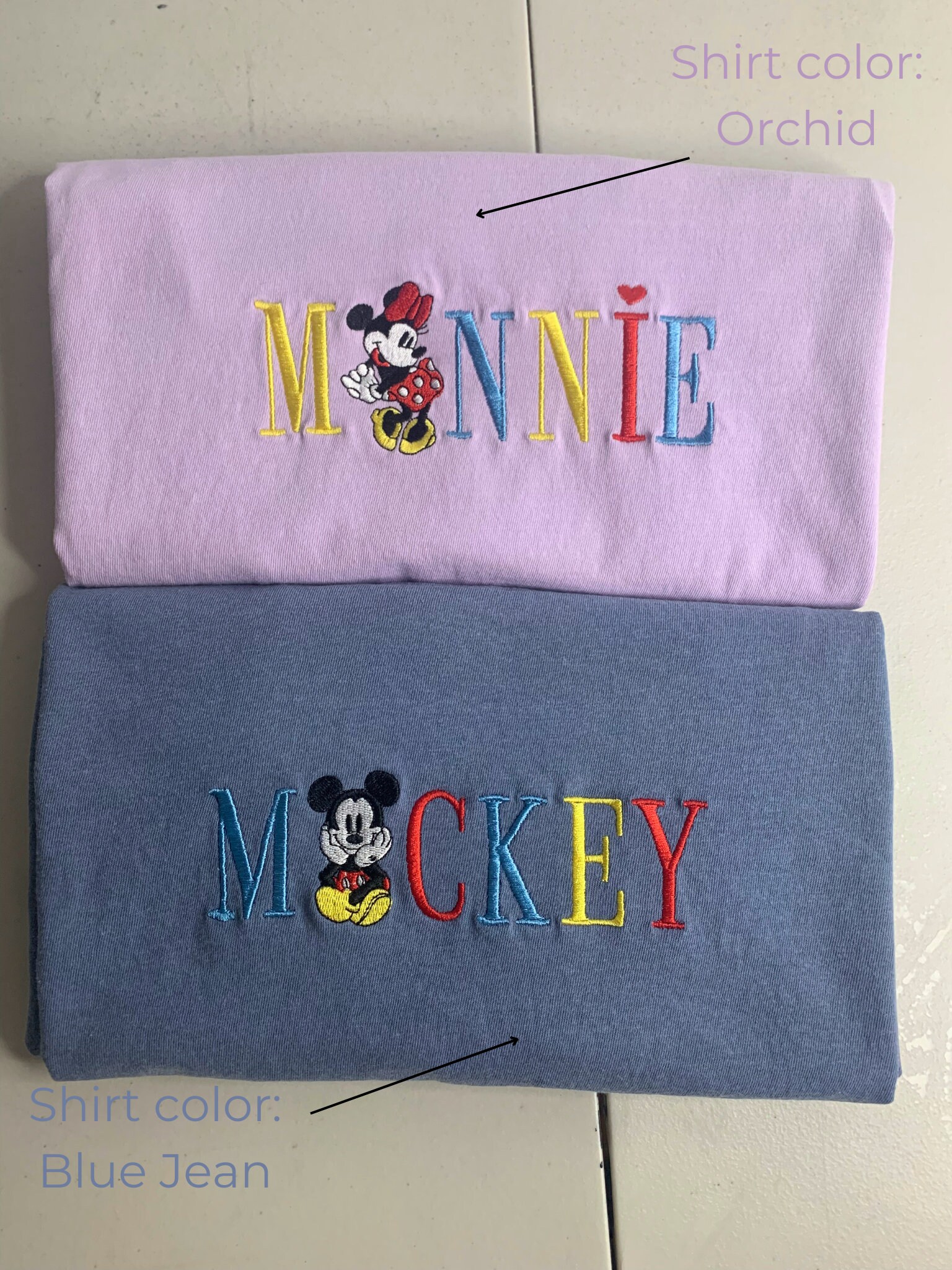 Vintage Minnie Embroidered Tee – Retro Minnie Mouse Embroidery T-Shirt for Everyday and Vacation Wear - photo 4