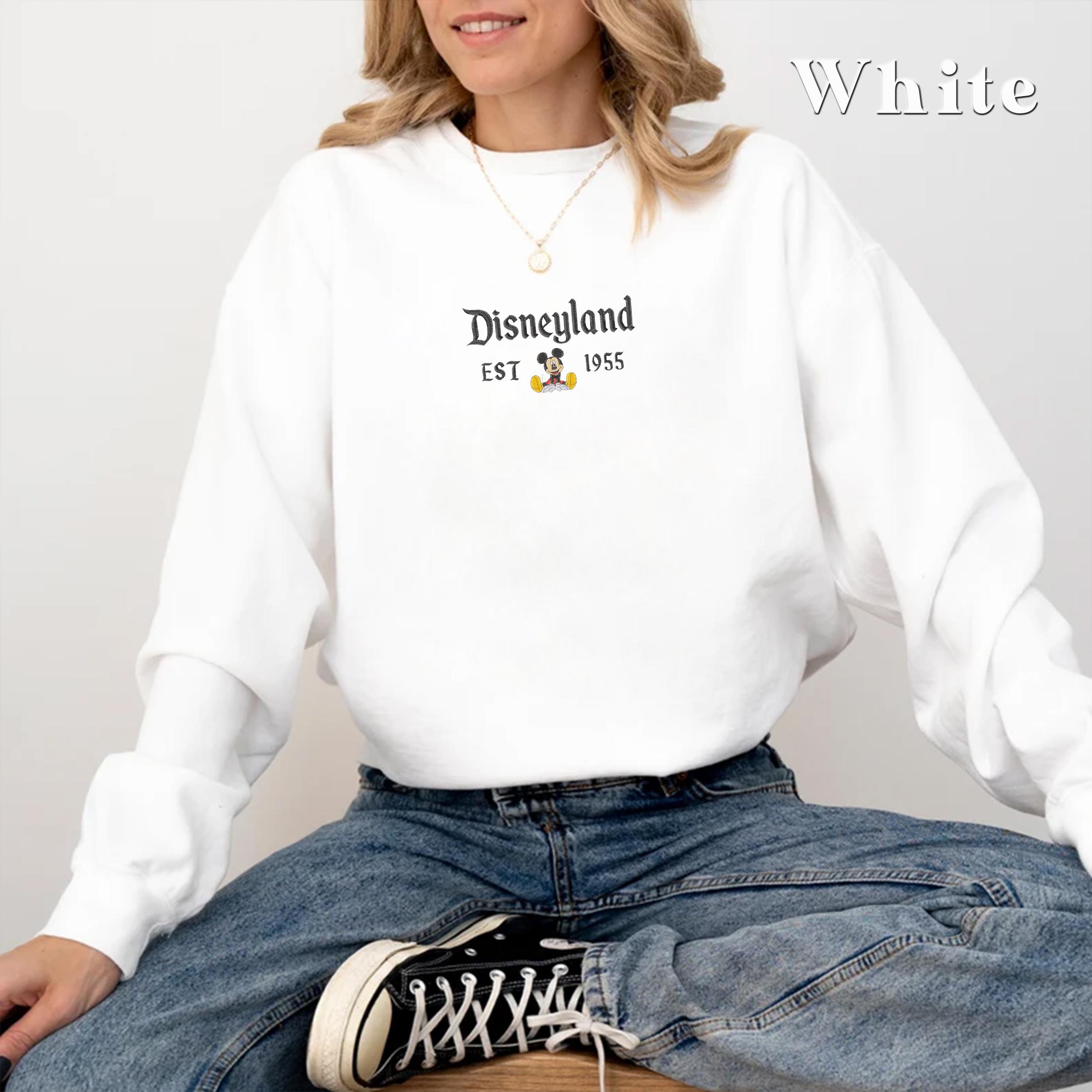 Embroidered Disneyland Est 1955 Sweatshirt with Mickey and Friends – Disneyland Trip Vacation T-Shirt and Sweater - photo 6