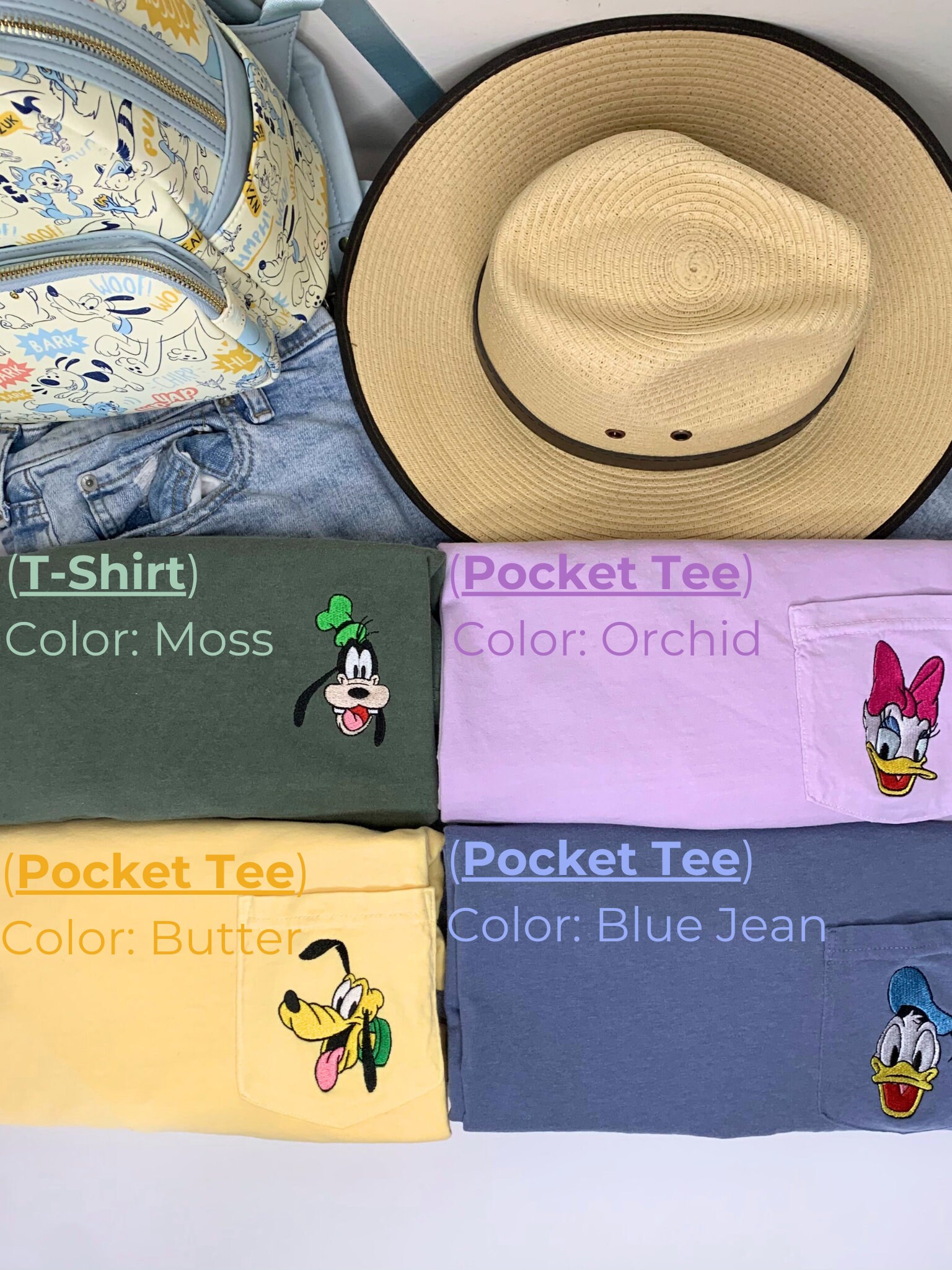 Vintage Mickey and Friends Embroidered Pocket Tee – Retro Embroidery T-Shirt for Everyday and Park Wear - photo 3