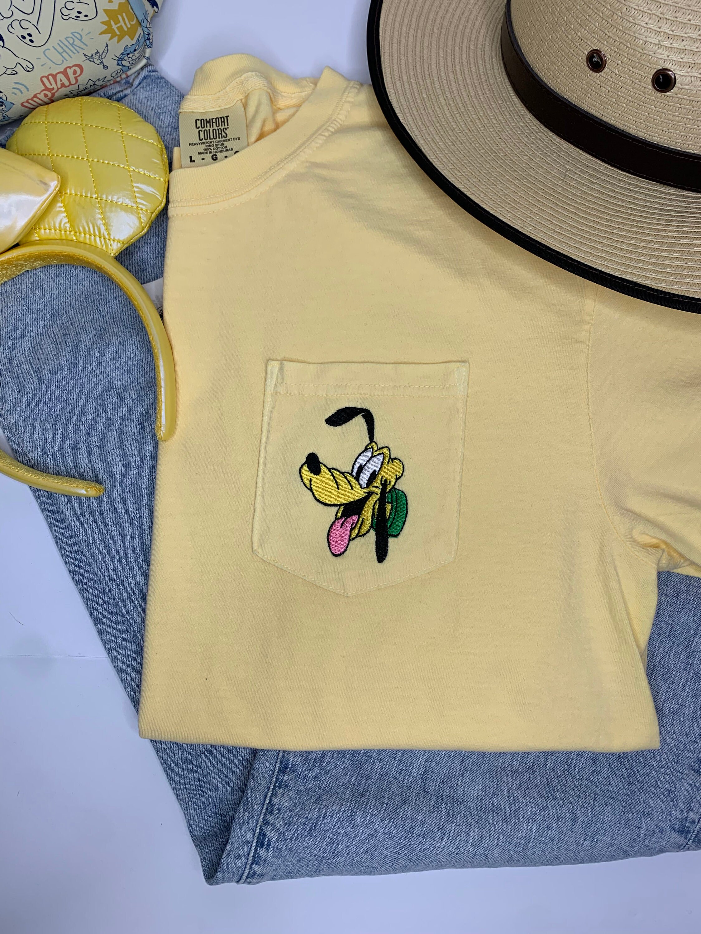 Vintage Mickey and Friends Embroidered Pocket Tee – Retro Embroidery T-Shirt for Everyday and Park Wear - photo 6