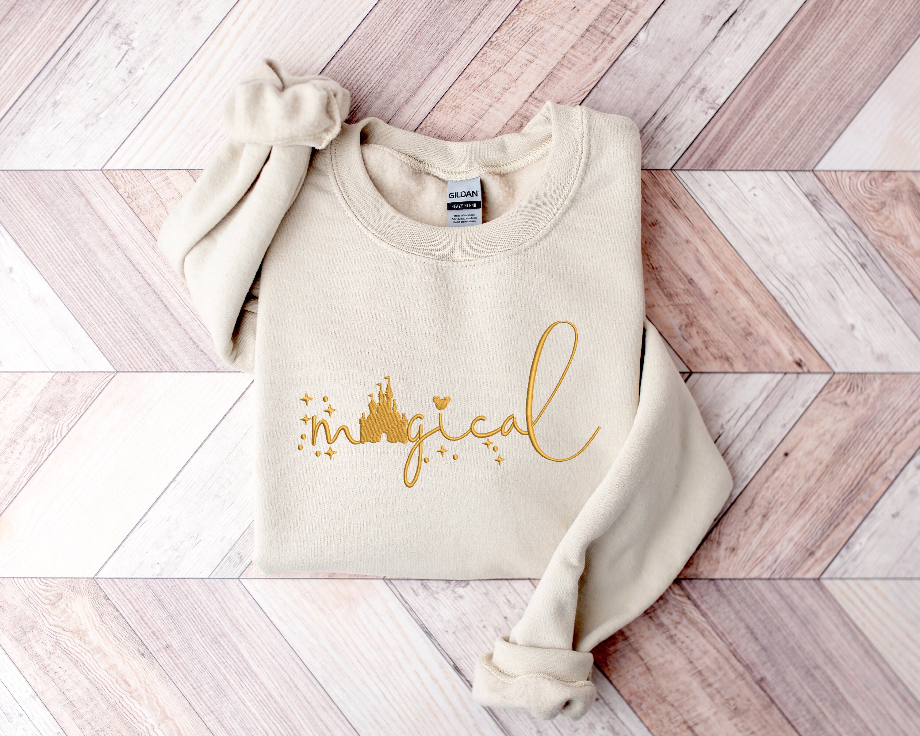 Embroidered Disney Magical Shirt with Mickey and Minnie – Disney World Family Tee for Everyday Park Wear - photo 3