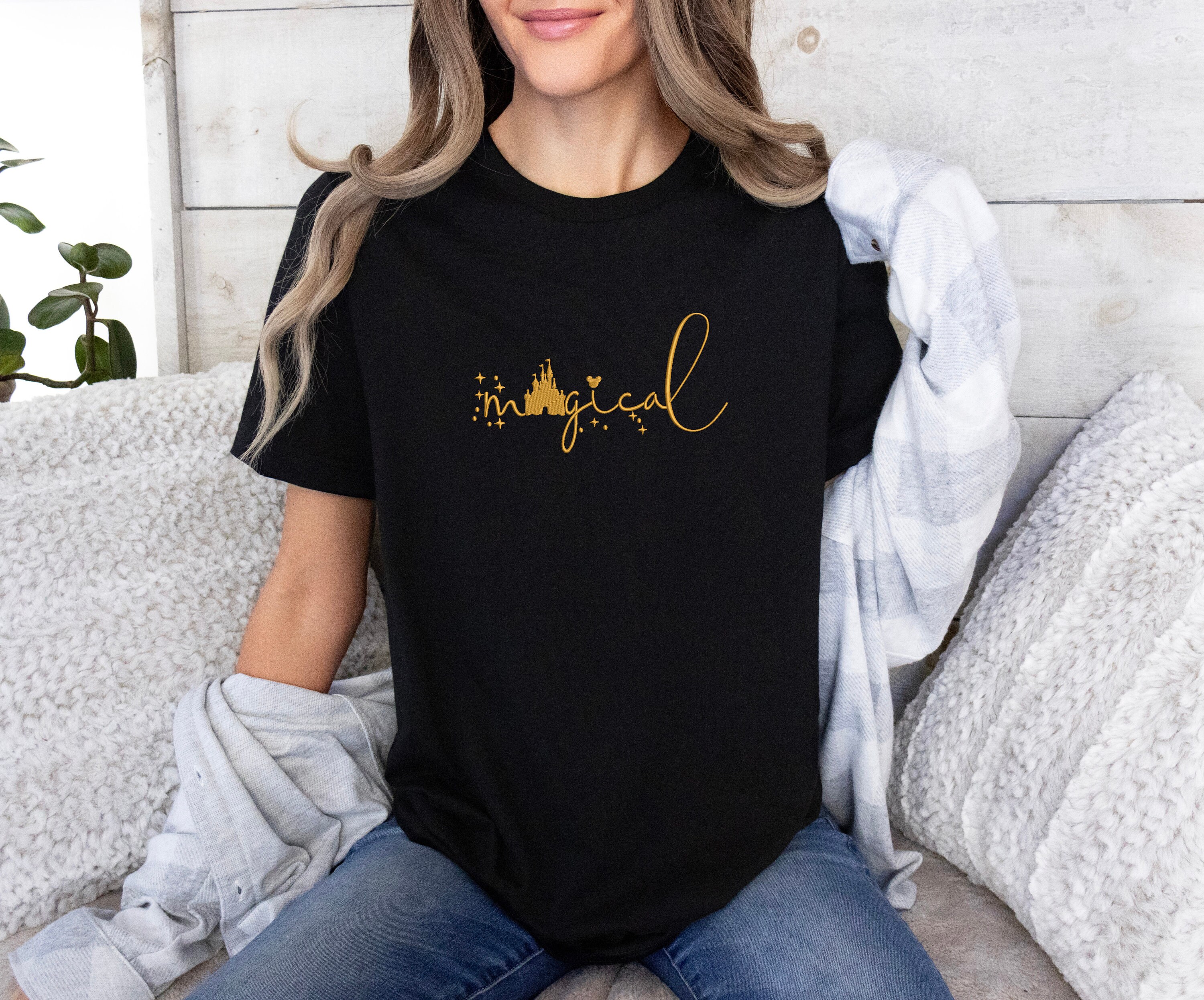 Embroidered Disney Magical Shirt with Mickey and Minnie – Disney World Family Tee for Everyday Park Wear - photo 4