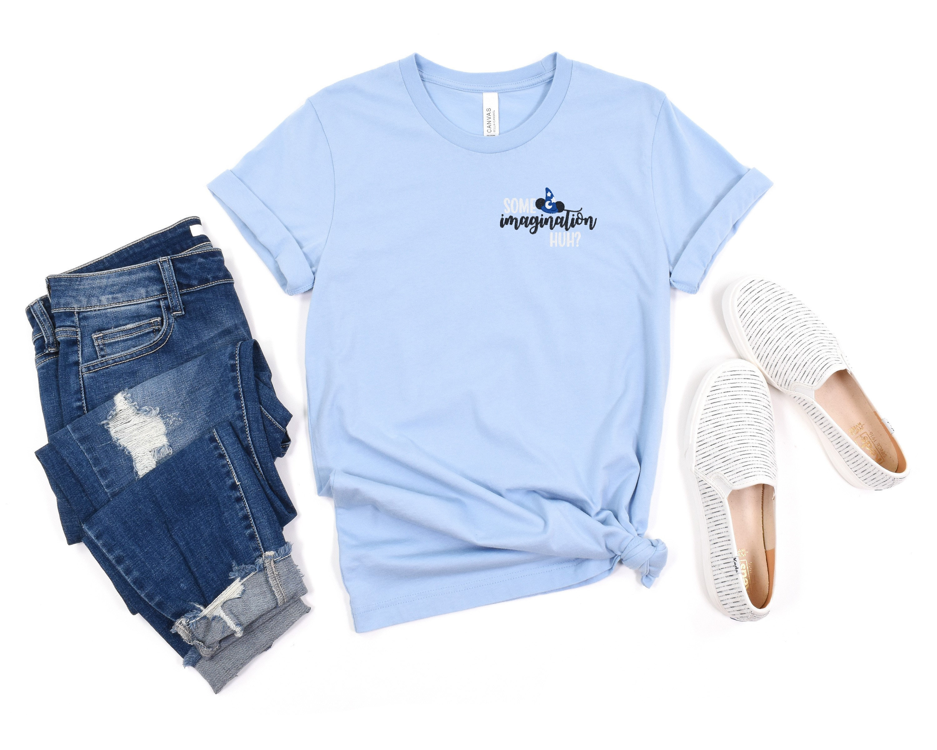 Some Imagination Huh Embroidered Unisex Tee – Fantasmic Shirt for Disney World, Disneyland and Hollywood Studios - photo 3