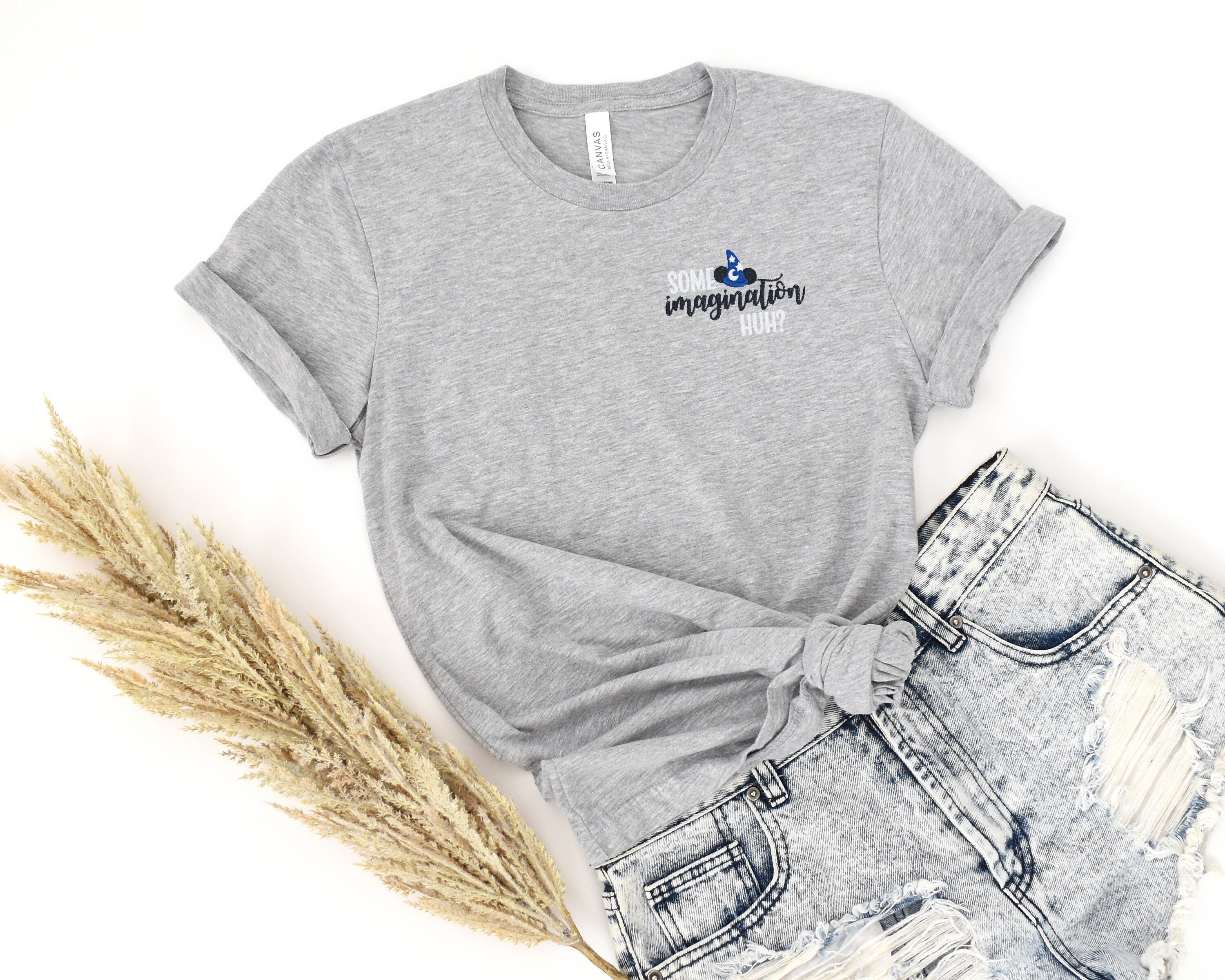 Some Imagination Huh Embroidered Unisex Tee – Fantasmic Shirt for Disney World, Disneyland and Hollywood Studios - photo 4