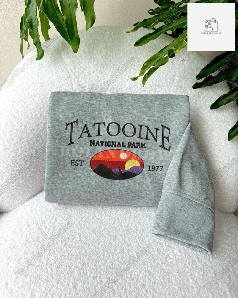 Star Wars Embroidered Sweatshirt with Tatooine Sunset – Disney Embroidered Hoodie and Star Wars Shirt - photo 3
