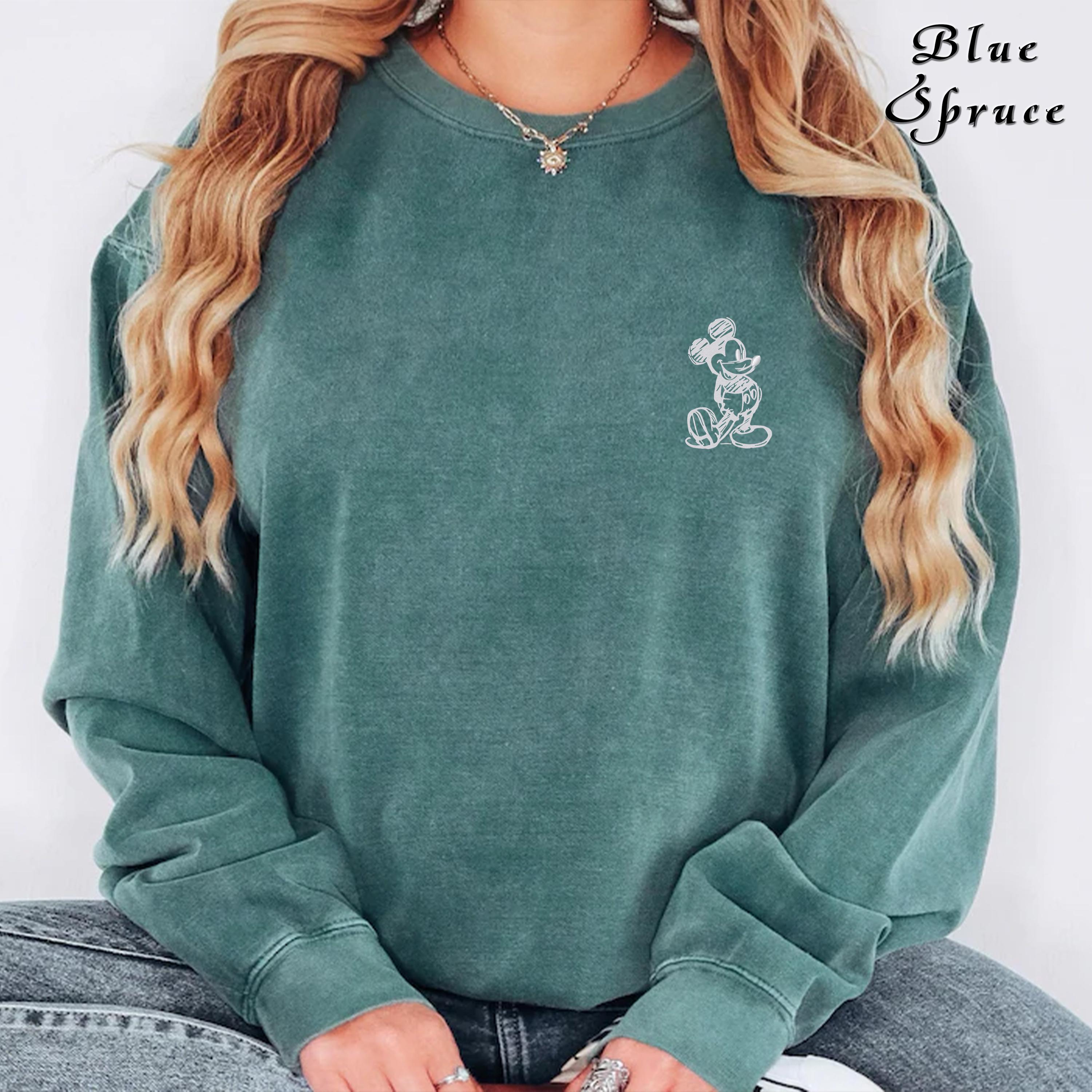 Embroidered Mickey Mouse Sketch Sweatshirt in Comfort Colors – Disney World Vacation and Family Matching Trip Sweater - photo 5
