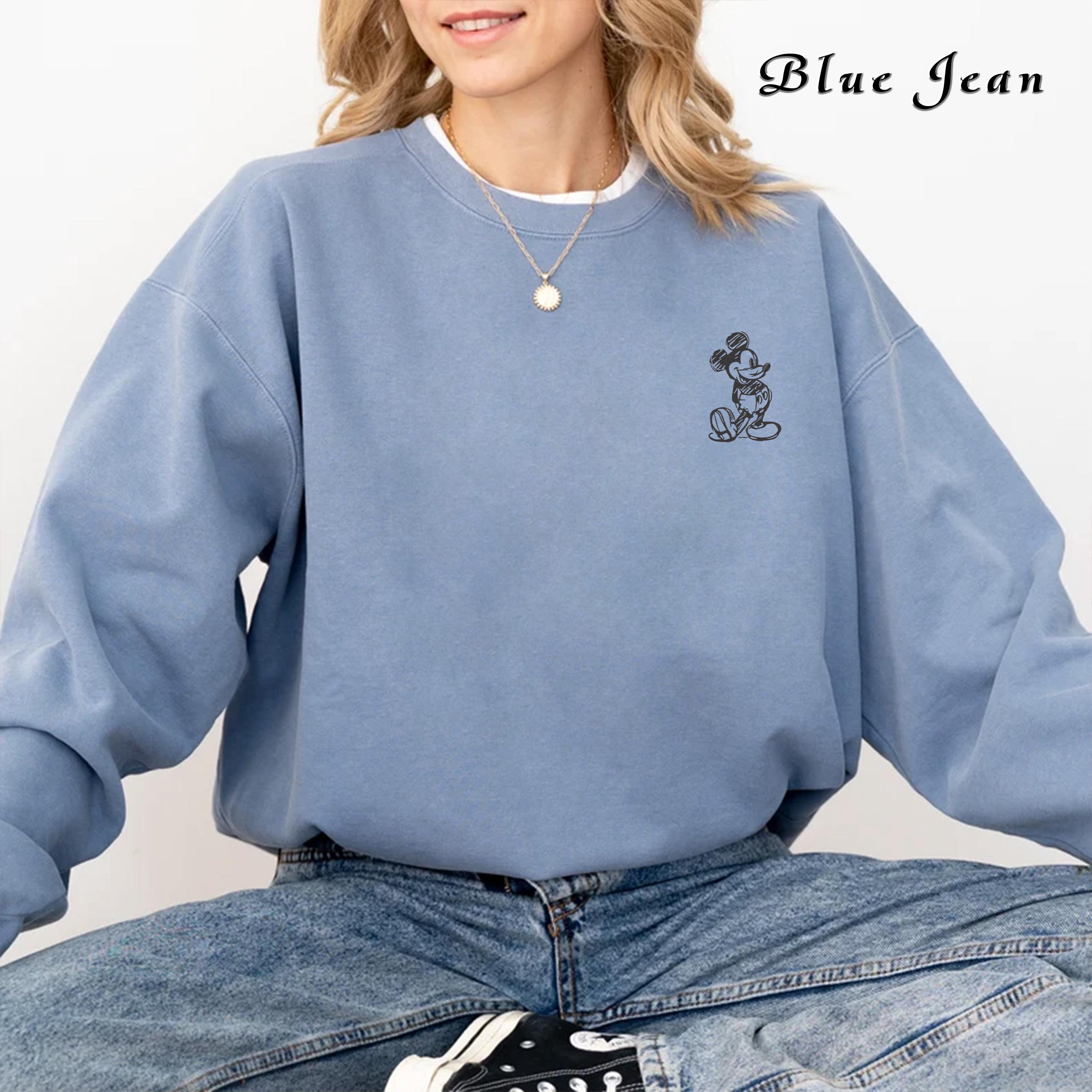 Embroidered Mickey Mouse Sketch Sweatshirt in Comfort Colors – Disney World Vacation and Family Matching Trip Sweater - photo 6