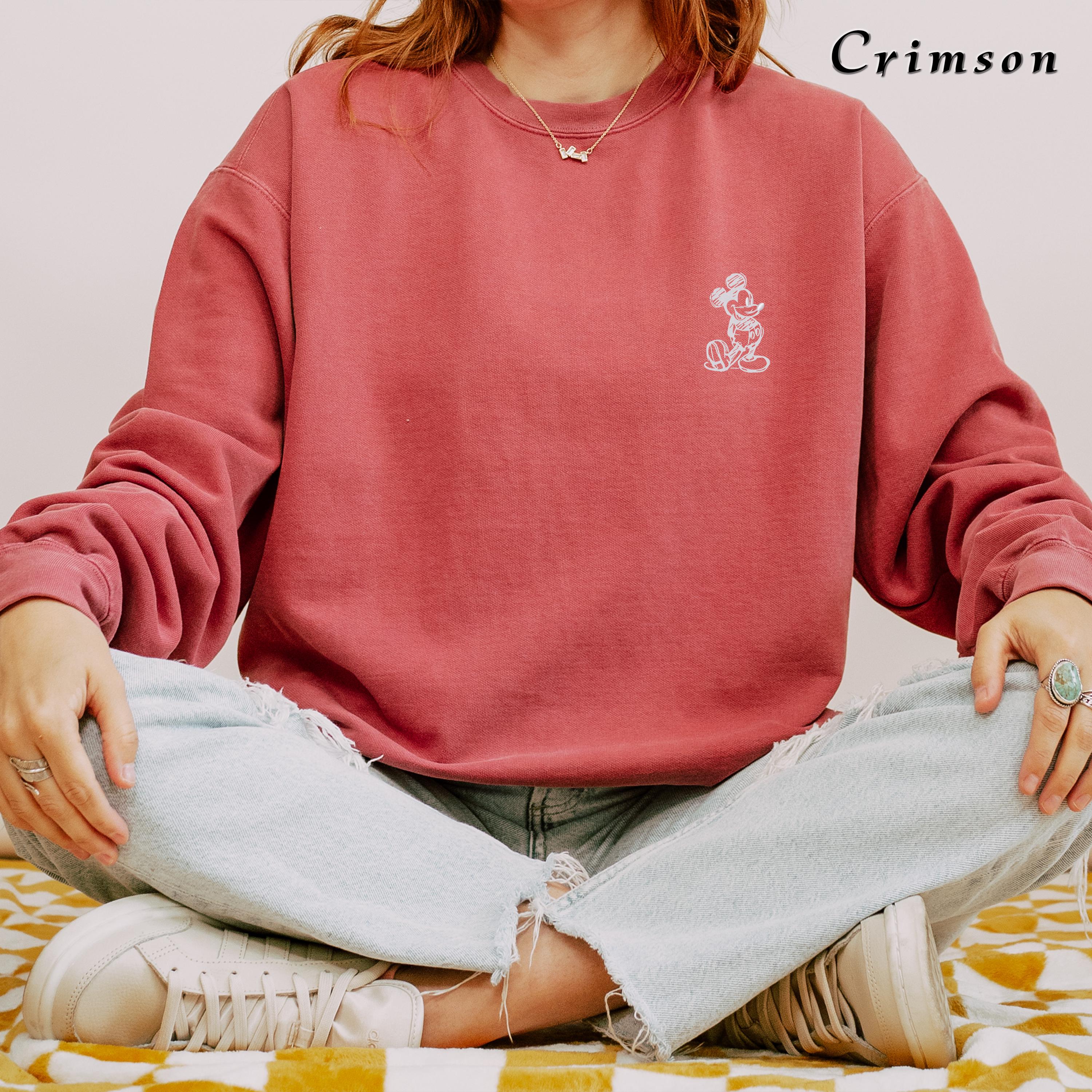 Embroidered Mickey Mouse Sketch Sweatshirt in Comfort Colors – Disney World Vacation and Family Matching Trip Sweater - photo 7