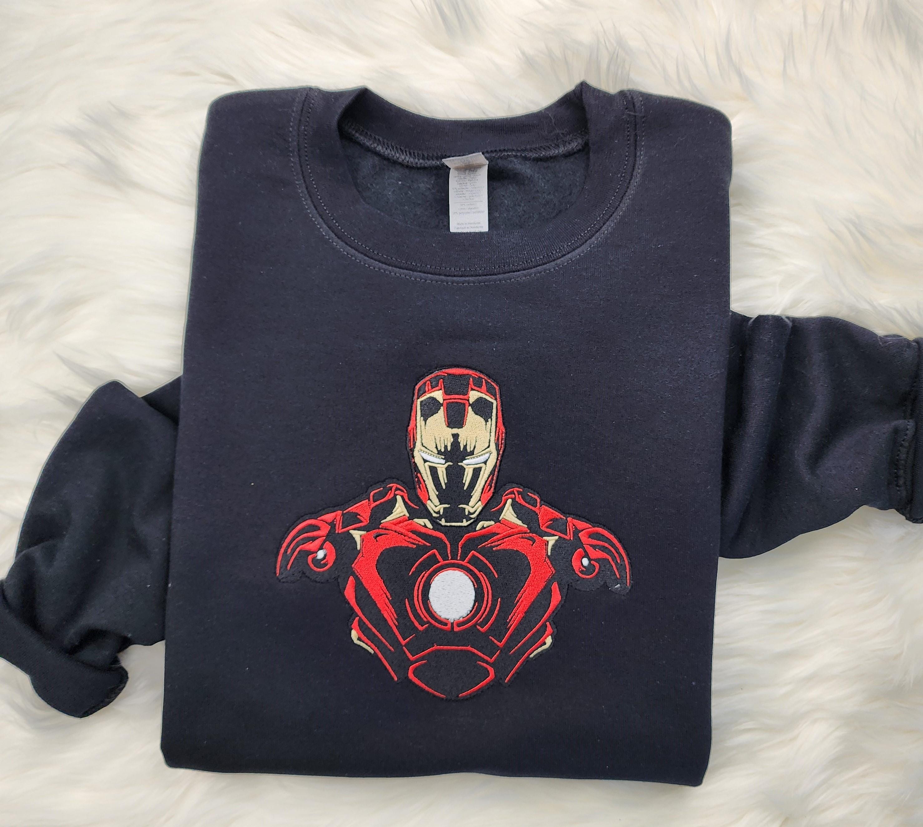Iron Man Embroidered Sweatshirt – Disney Marvel Avengers Crewneck for Everyday and Park Wear