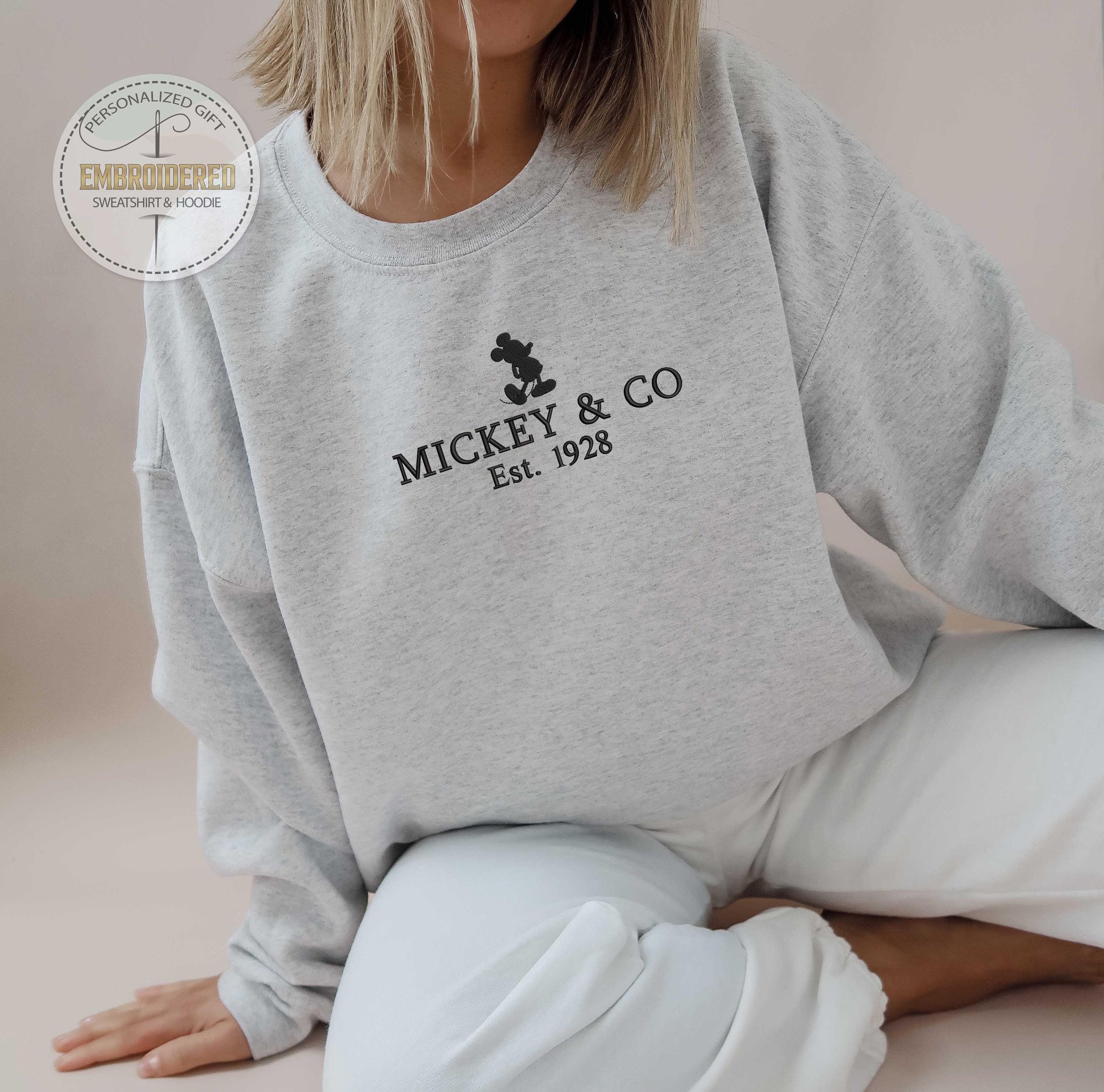 Embroidered Mickey and Co Hoodie for Youth – Disney Sweatshirt for Disneyland and Disneyworld Birthday Trip