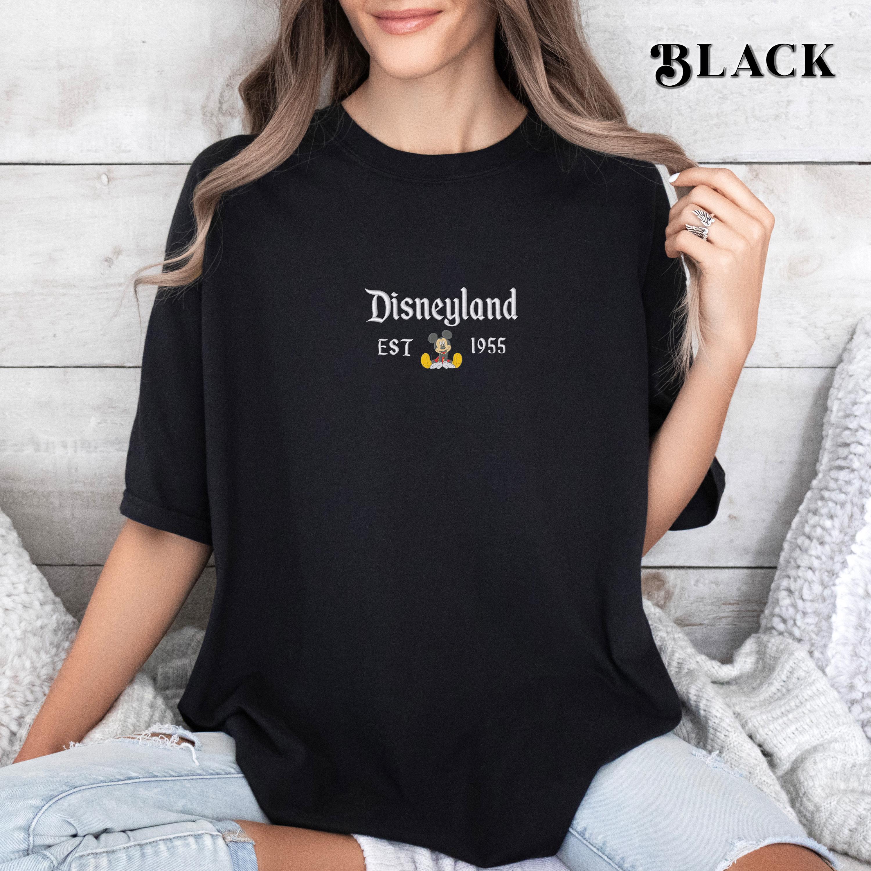 Embroidered Disneyland Florida Est 1955 Shirt with Mickey and Friends – Retro Walt Disney Vacation Tee - photo 2