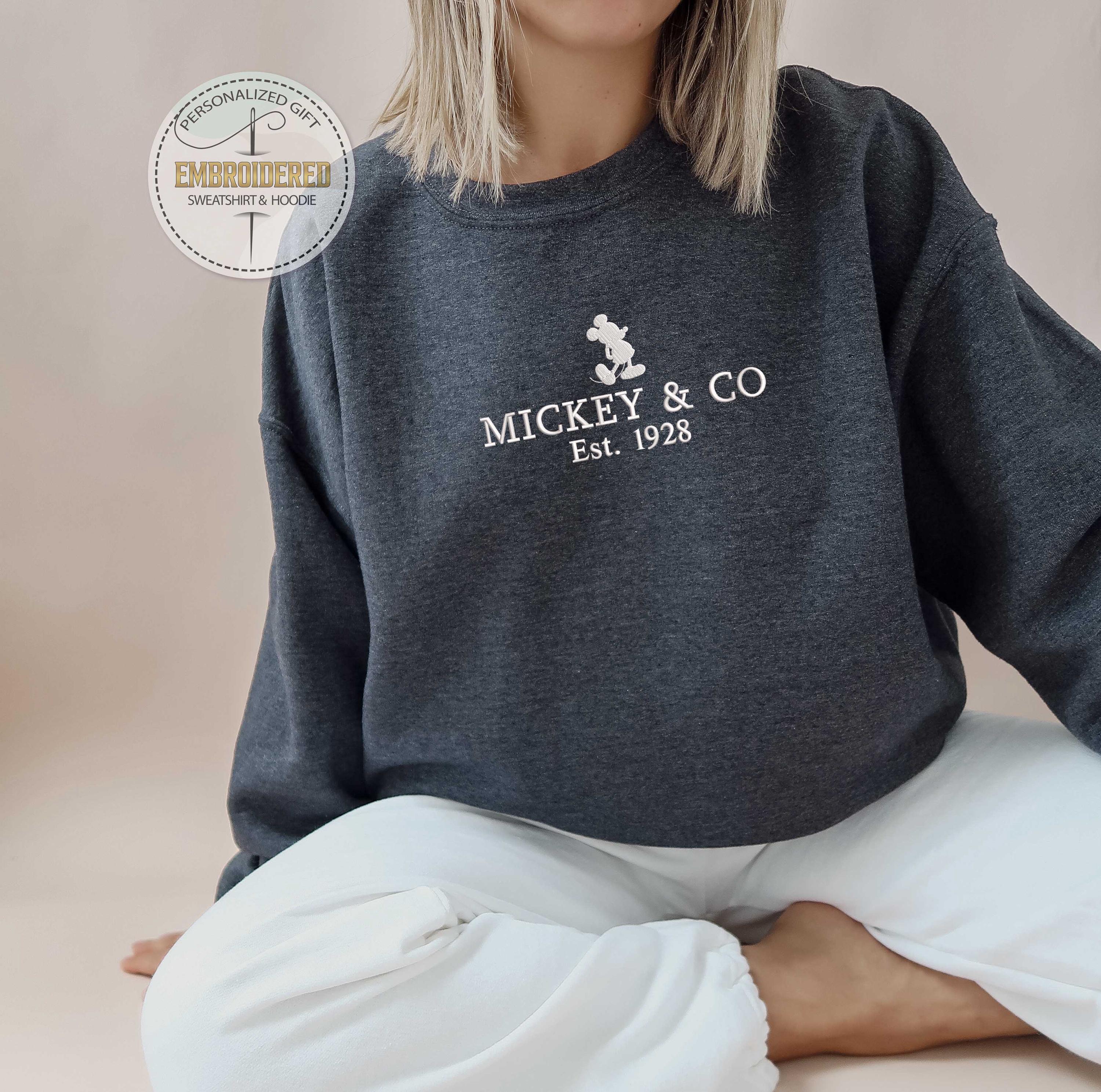 Retro Mickey and Co 1928 Embroidered Sweatshirt – Disney Vacation Shirt for Disneyworld and Disneyland - photo 2