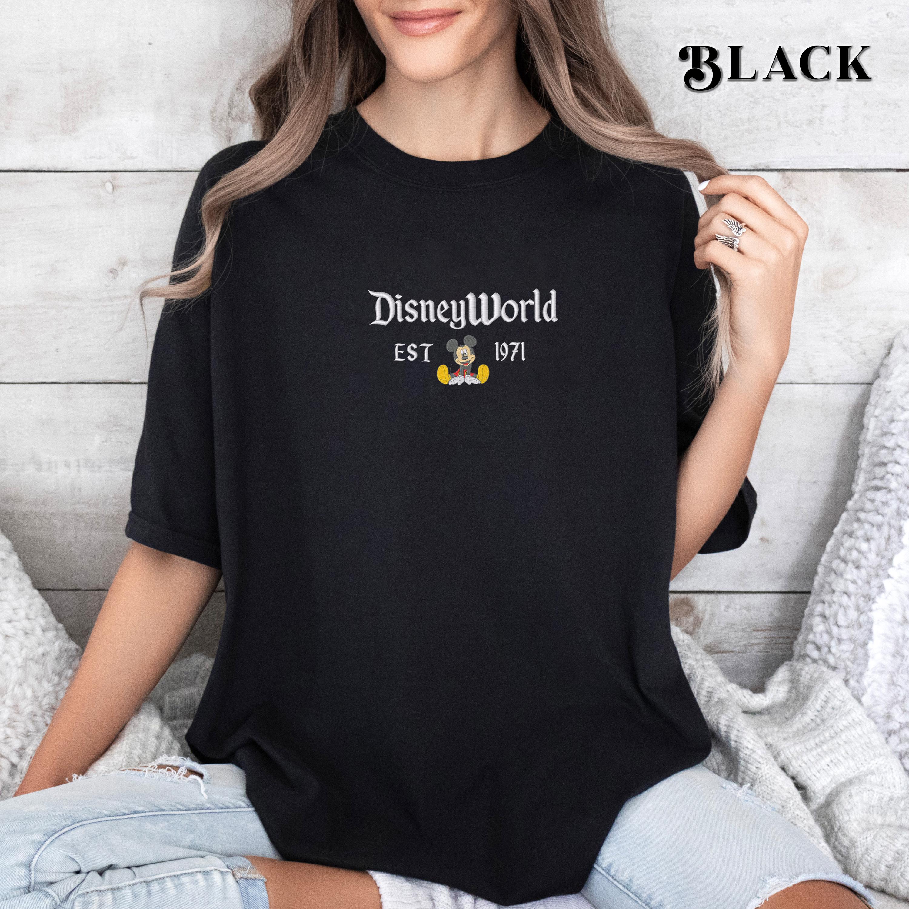 Embroidered Disney World Florida Est 1971 Shirt with Mickey and Friends – Walt Disney Vacation Tee - photo 3
