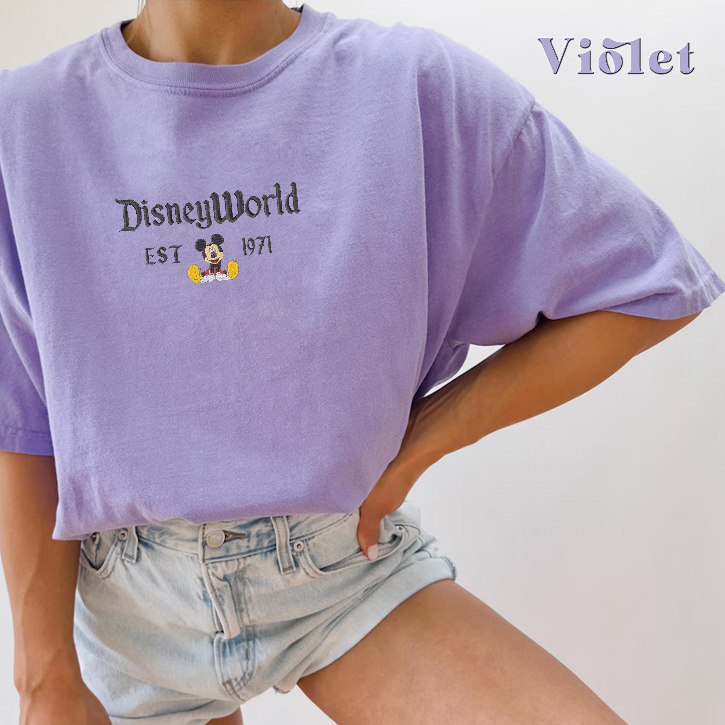 Embroidered Disney World Florida Est 1971 Shirt with Mickey and Friends – Walt Disney Vacation Tee - photo 5
