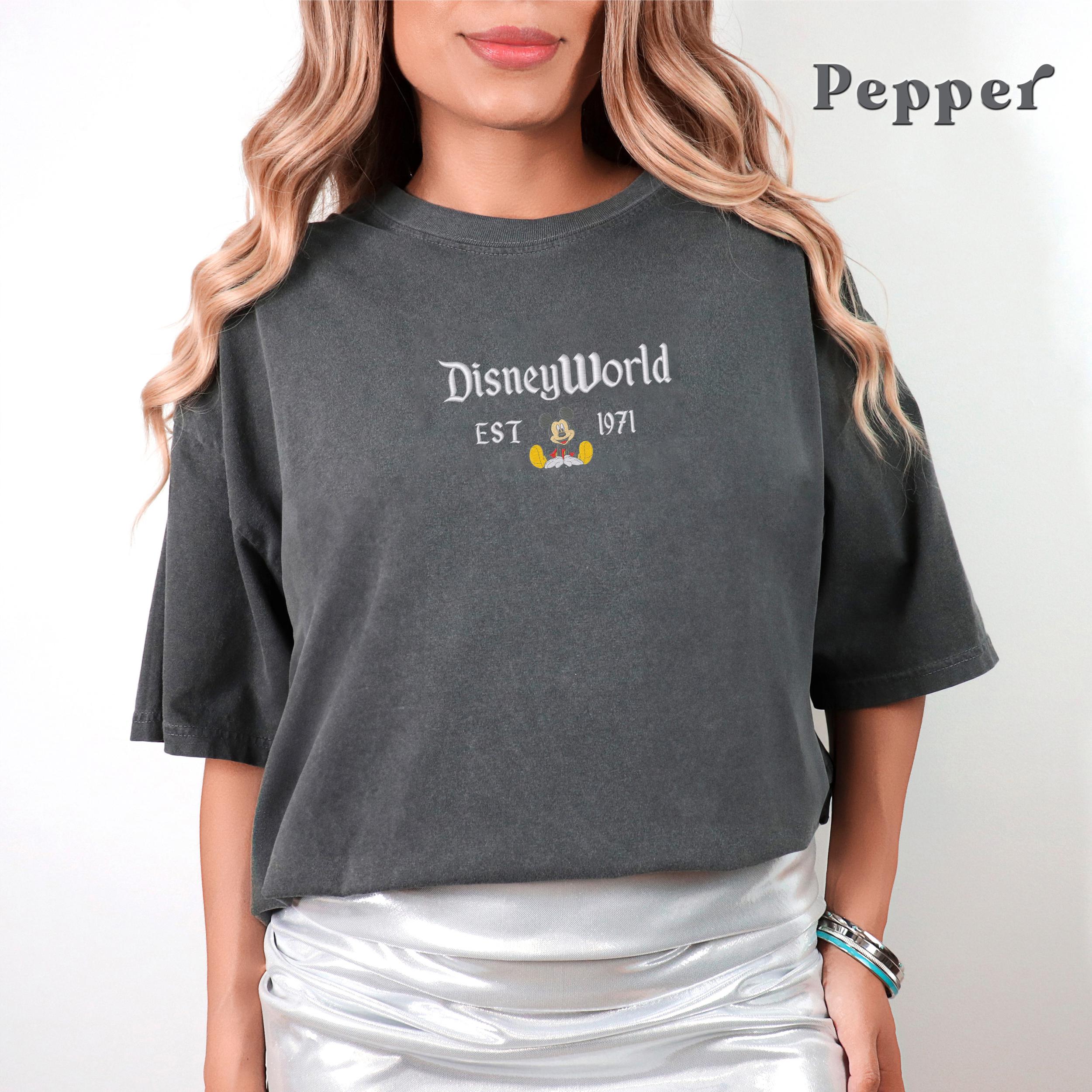 Embroidered Disney World Florida Est 1971 Shirt with Mickey and Friends – Walt Disney Vacation Tee - photo 6