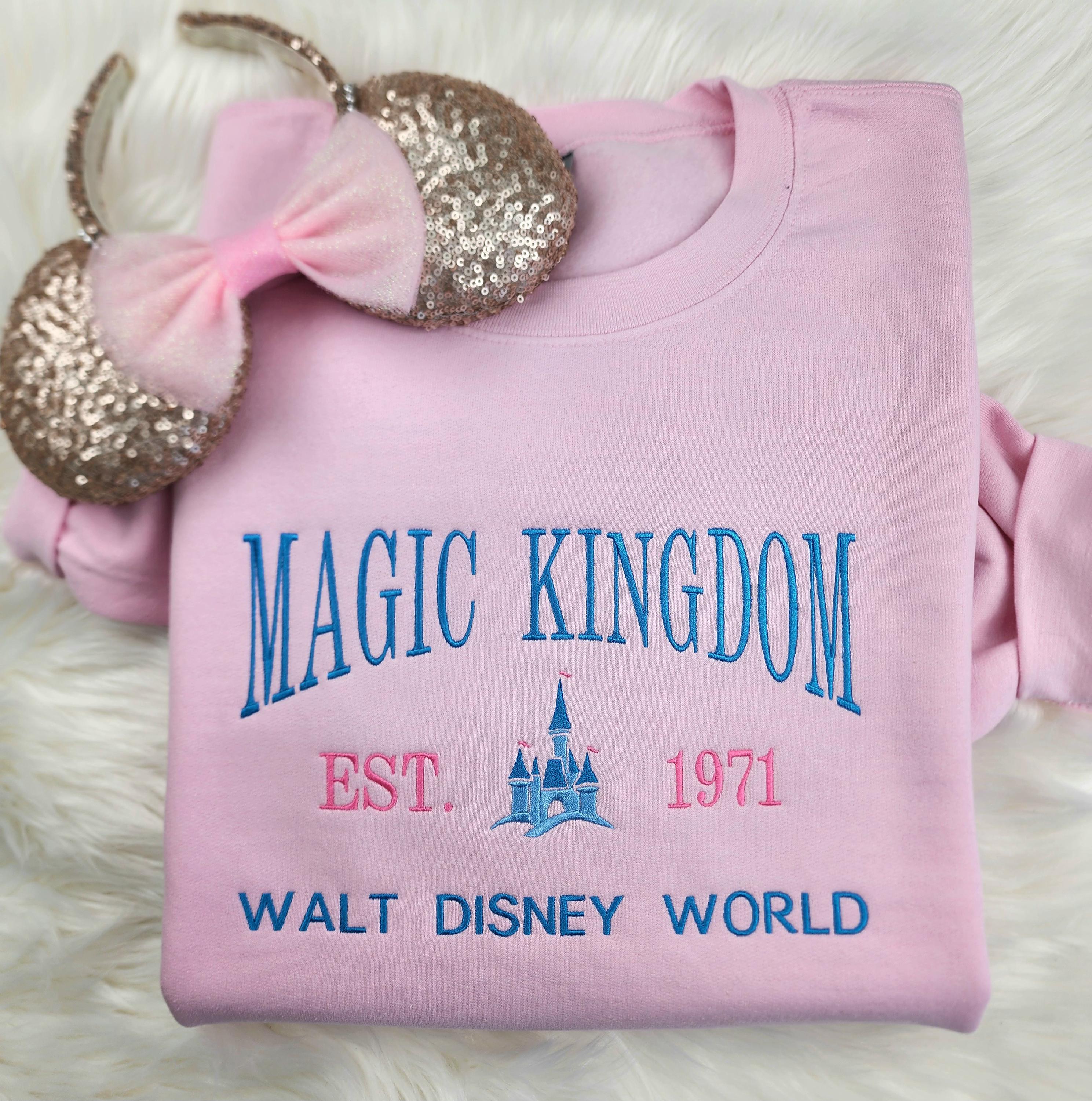 Embroidered Magic Kingdom Sweatshirt – Disney World Crewneck Shirt for Family Park Vacation Trips - photo 1