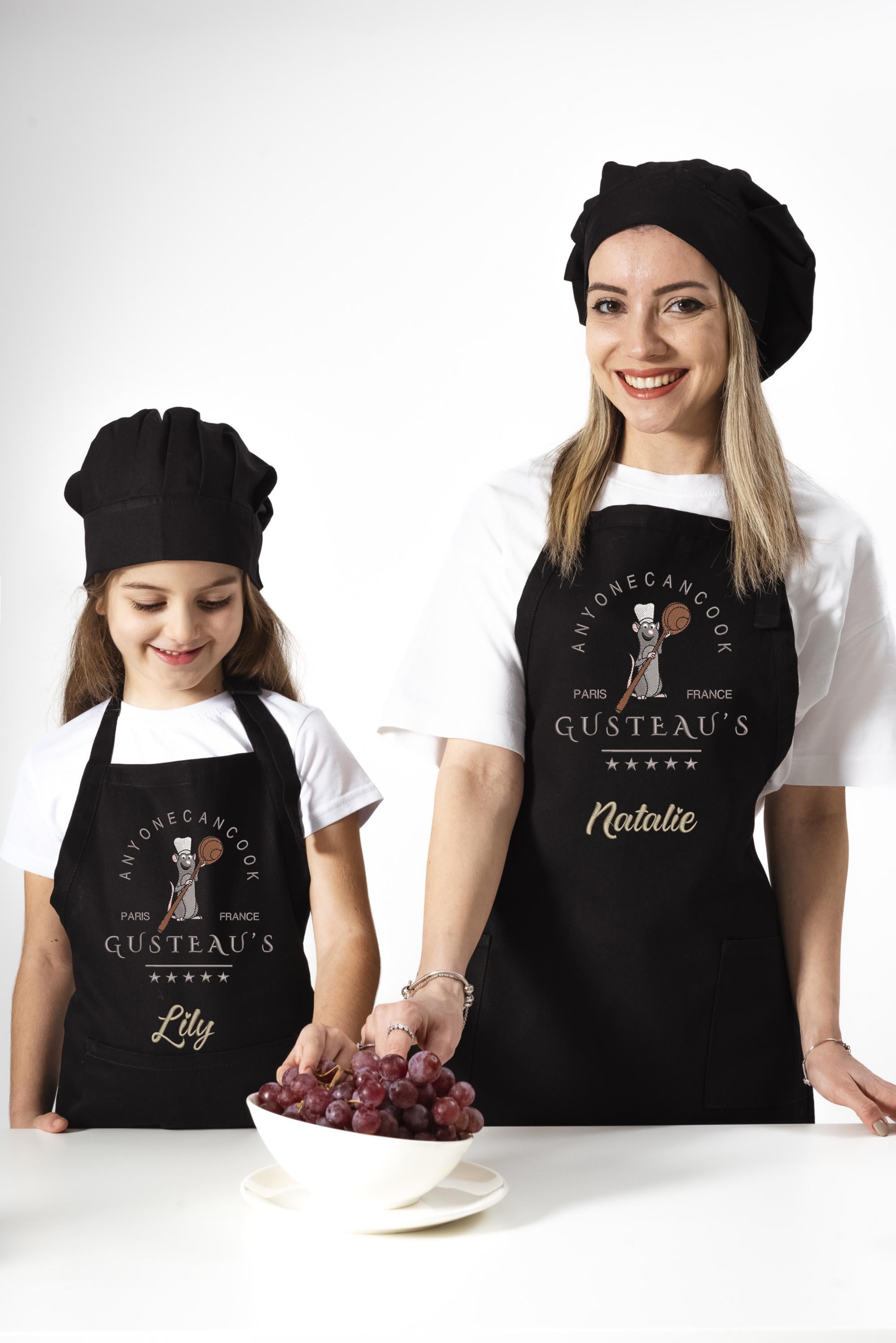 Custom Embroidered Ratatouille Apron with Chef Mouse Remy – Anyone Can Cook Gusteau's Disney Kitchen Apron for Mom - photo 2