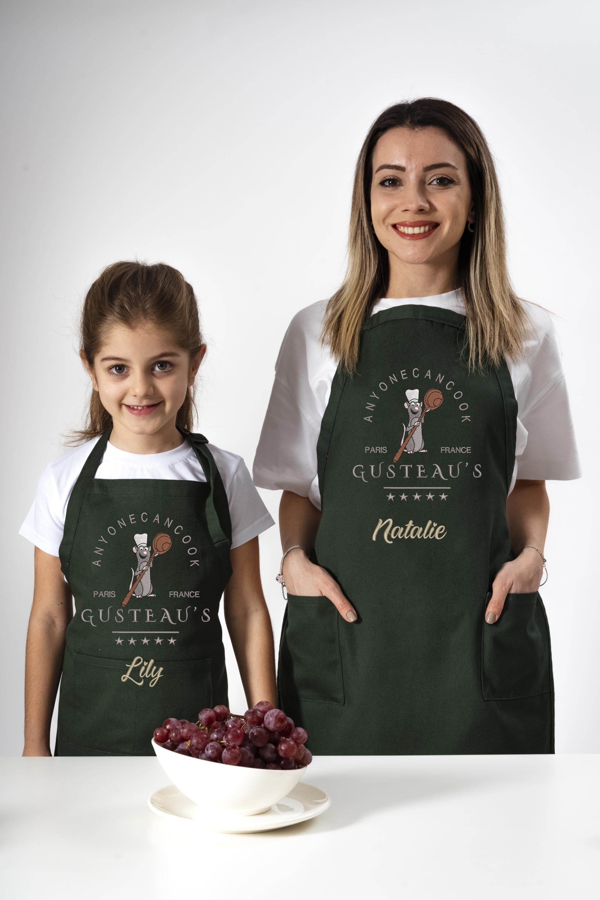 Custom Embroidered Ratatouille Apron with Chef Mouse Remy – Anyone Can Cook Gusteau's Disney Kitchen Apron for Mom - photo 4