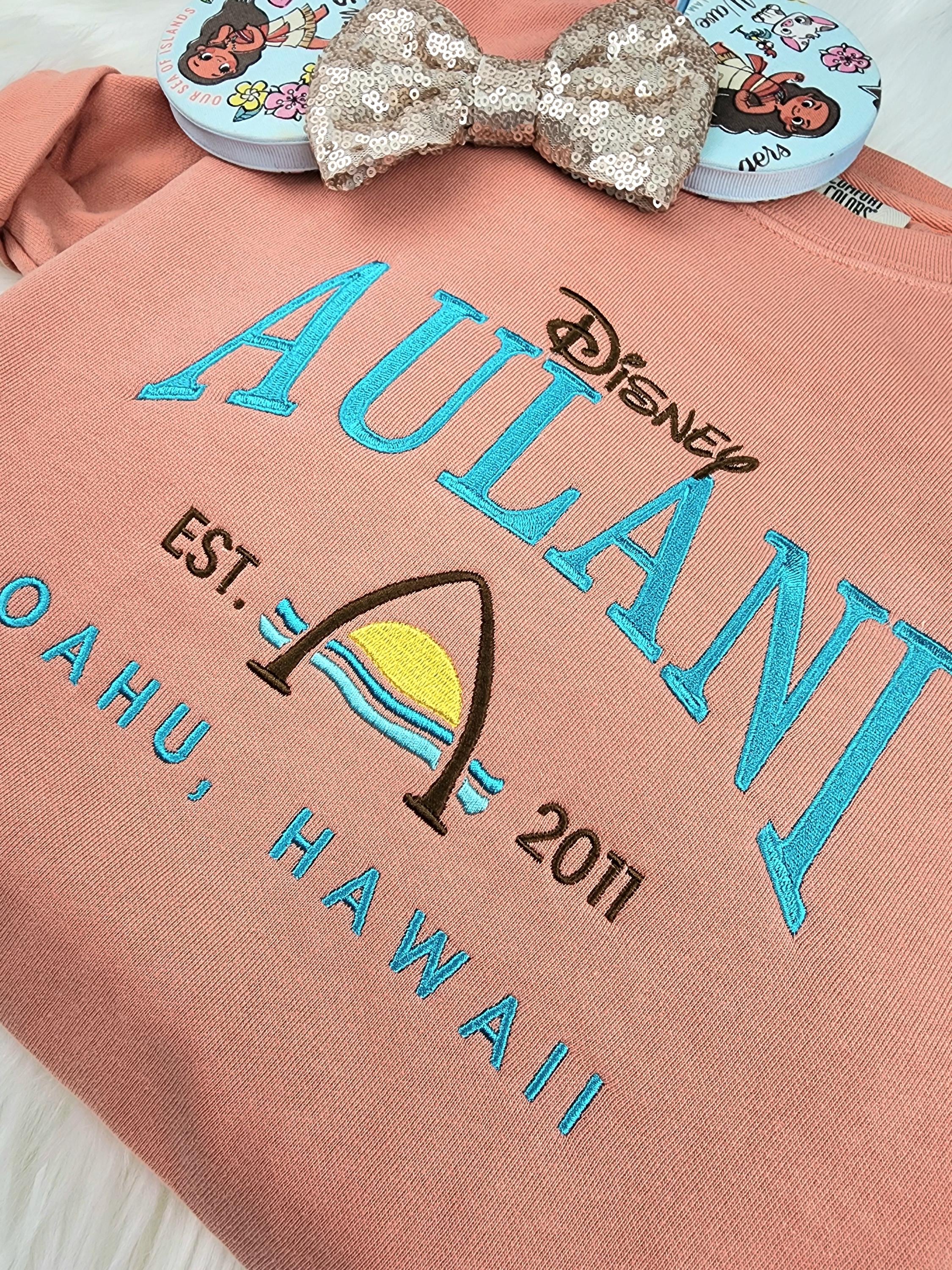 Embroidered Aulani Disney Resort Sweatshirt – Disney Crewneck Shirt for Vacation and Everyday Wear - photo 2