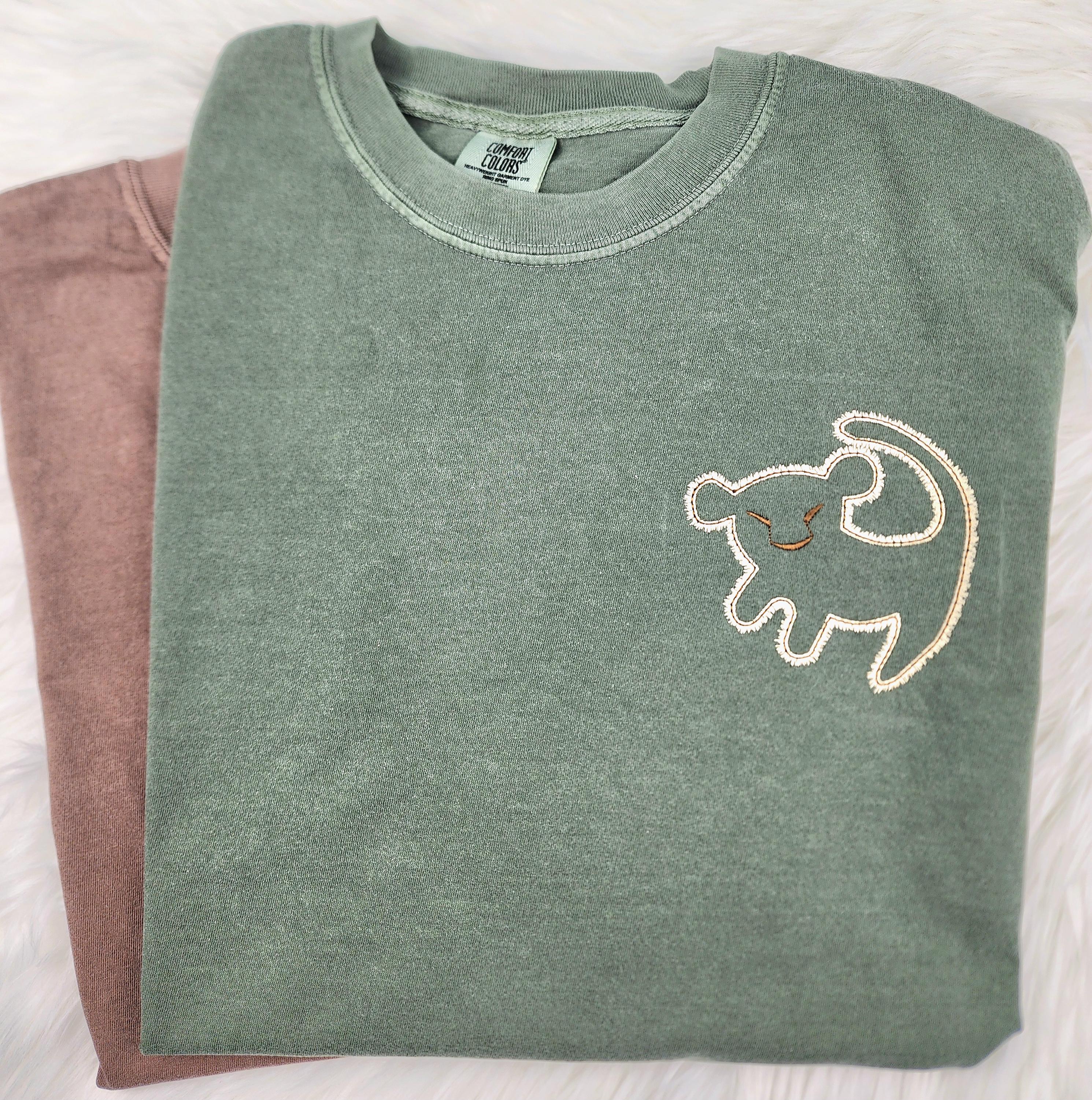 Embroidered Simba Shirt from The Lion King – Disney Embroidered Sweatshirt for Park and Everyday Wear