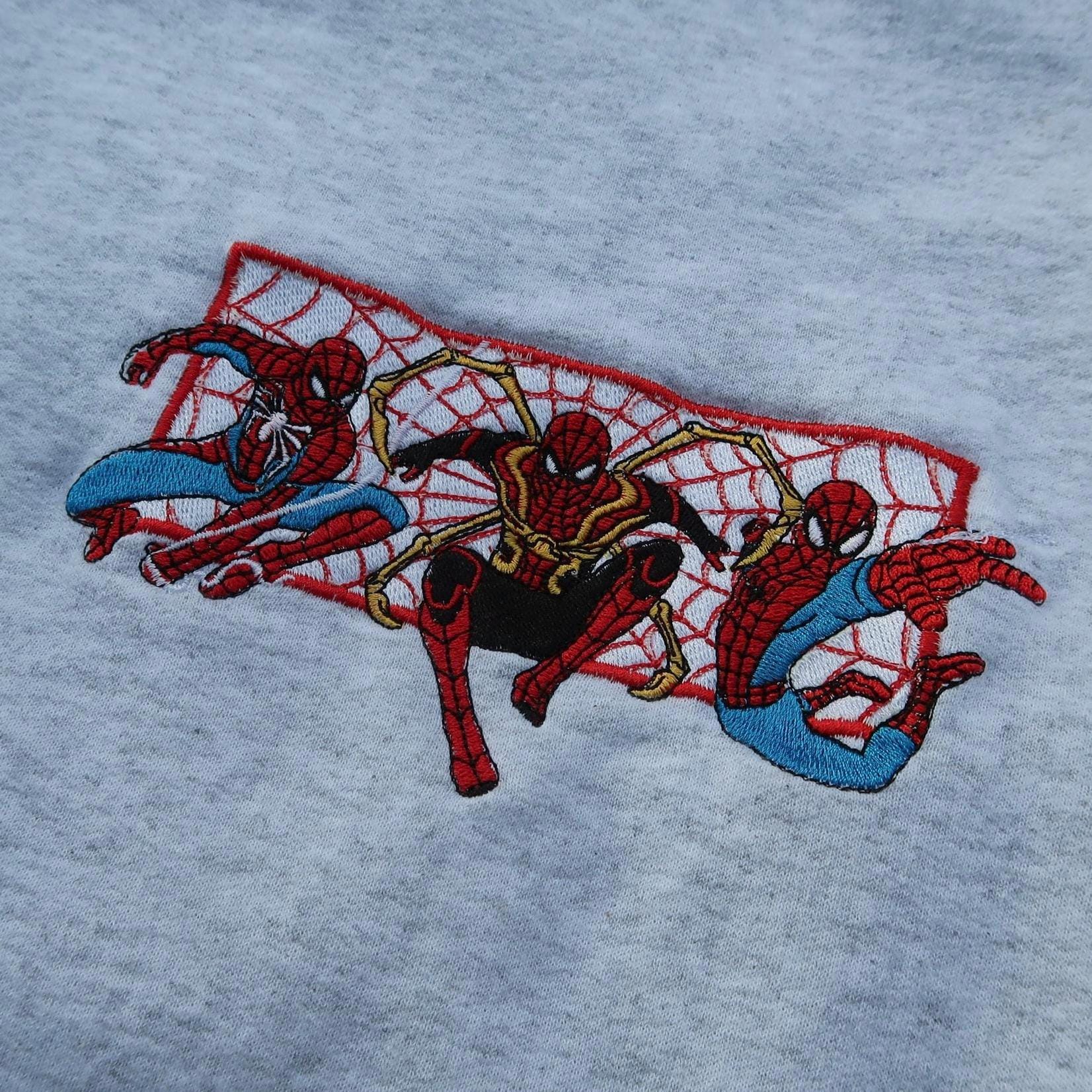 Spider-Man Embroidered Crew Neck Sweatshirt – Superhero Embroidery Crewneck for Everyday and Park Wear - photo 2