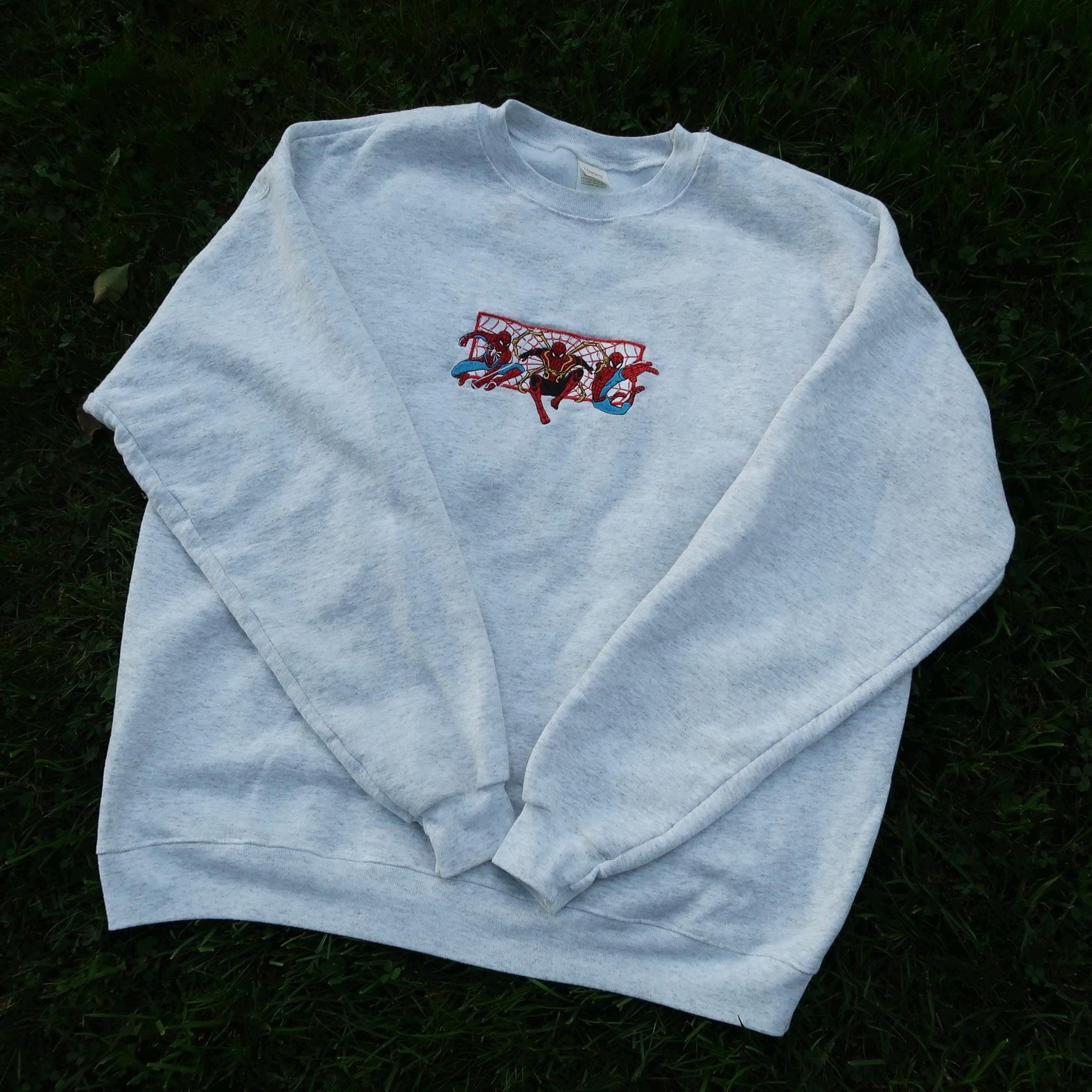 Spider-Man Embroidered Crew Neck Sweatshirt – Superhero Embroidery Crewneck for Everyday and Park Wear - photo 4