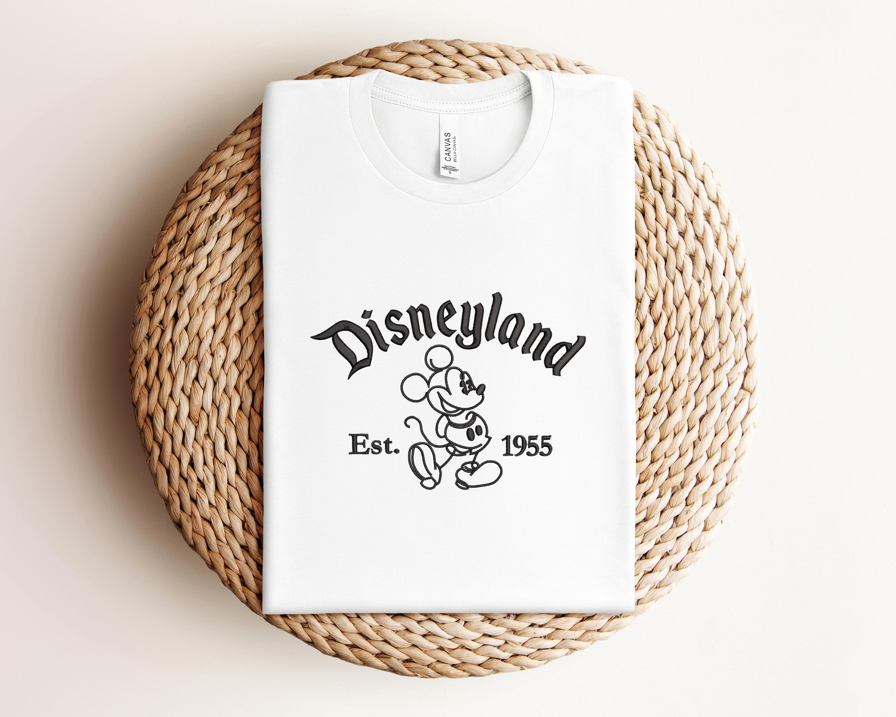 Embroidered Disneyland Sweatshirt with Mickey and Friends – Disneyland Est 1955 Trip and Vacation T-Shirt - photo 2