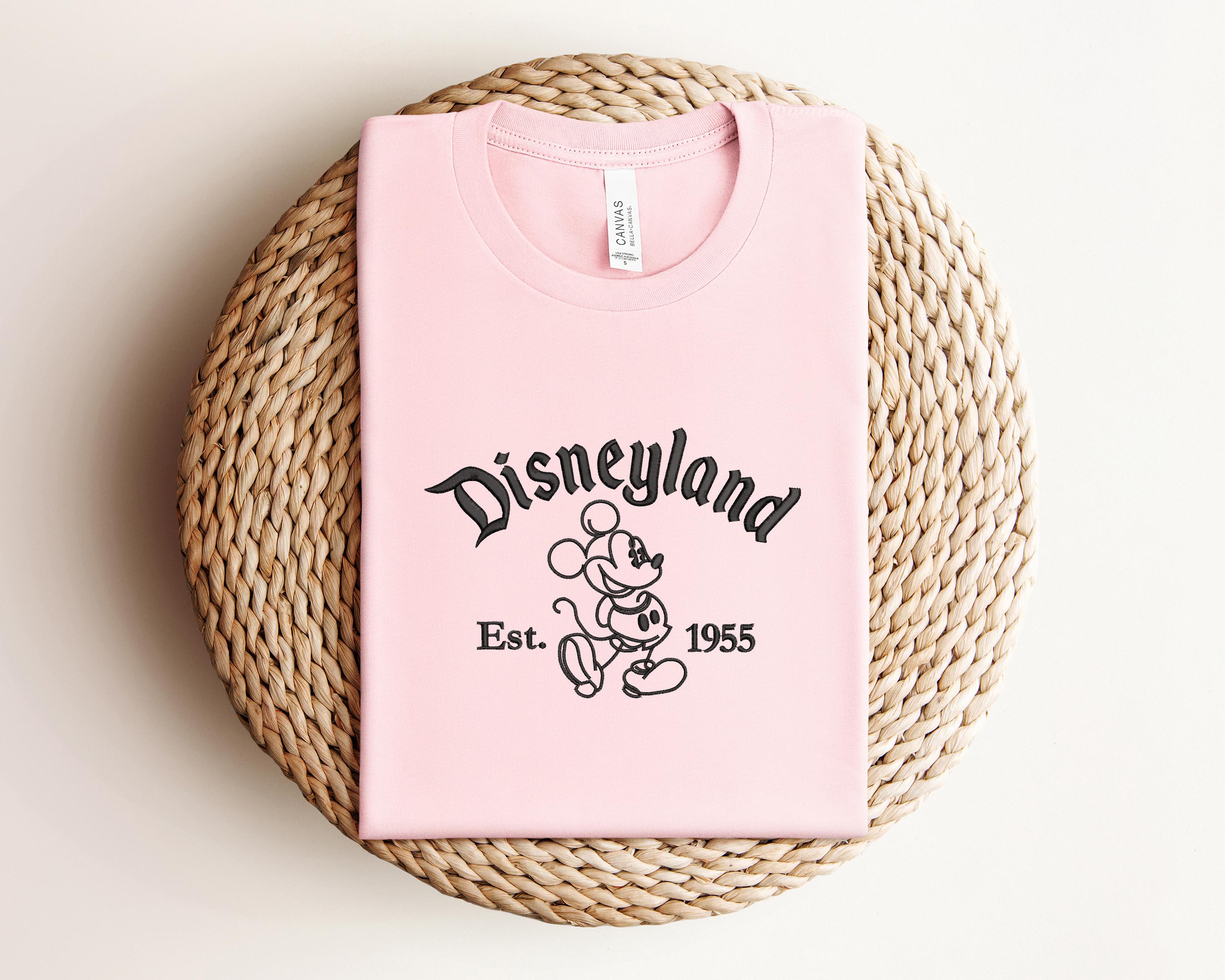 Embroidered Disneyland Sweatshirt with Mickey and Friends – Disneyland Est 1955 Trip and Vacation T-Shirt - photo 3