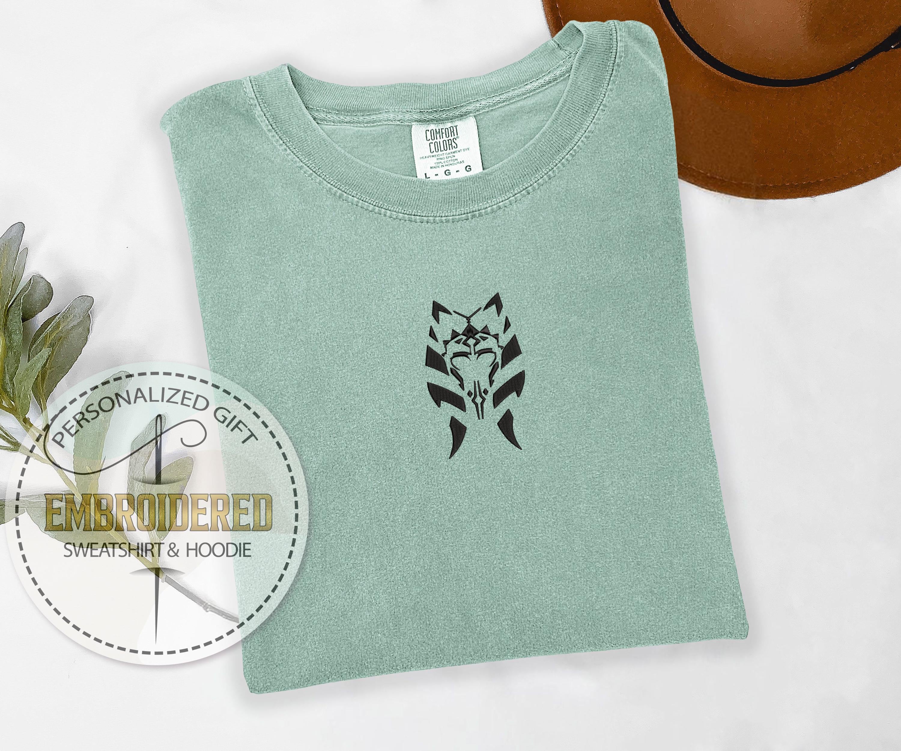 Embroidered Ahsoka Tano Shirt in Comfort Colors – Star Wars Clone Wars Disney Tee for a Disneyland Trip