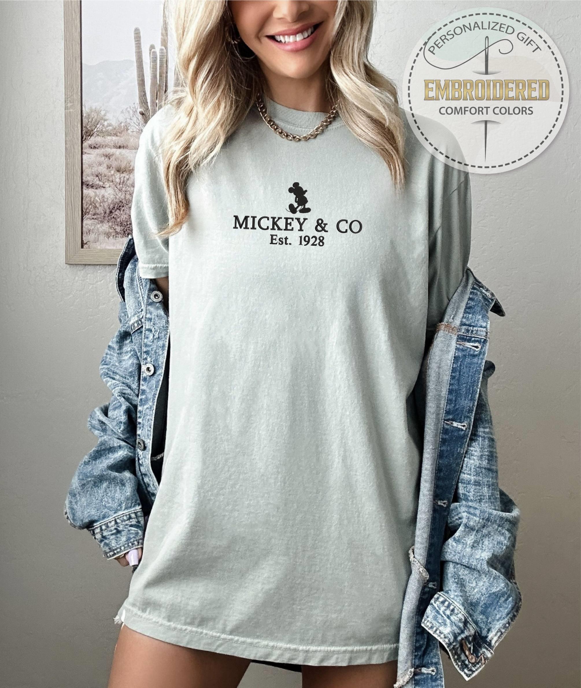 Embroidered Mickey and Co Est 1928 Shirt in Comfort Colors – Disney Inspired Vacation Tee and Gift for Disney Fans - photo 2