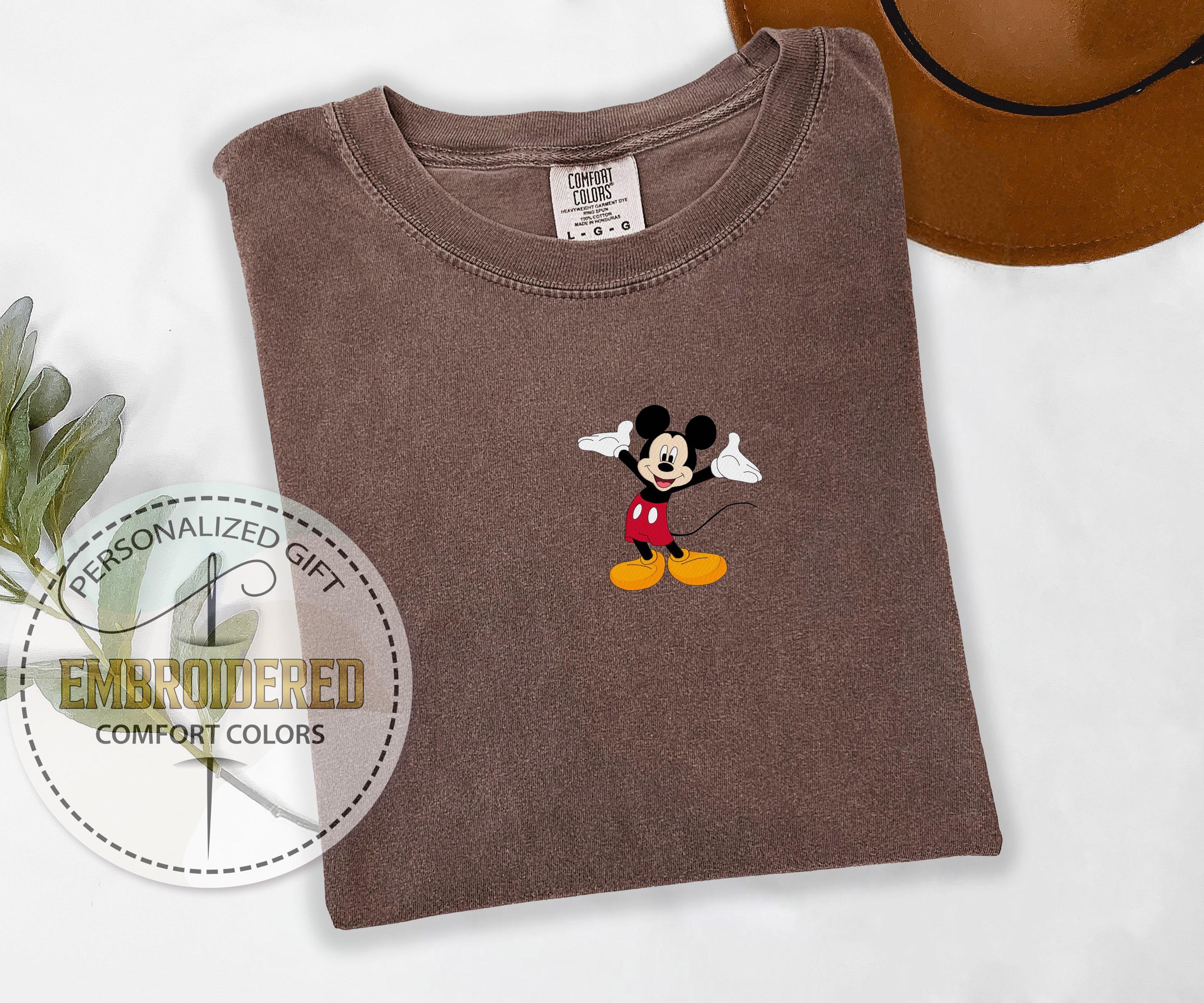 Embroidered Mickey and Minnie Disney Shirt – Comfort Colors Disneyland and Disneyworld Trip Tee, Gift for Her - photo 3