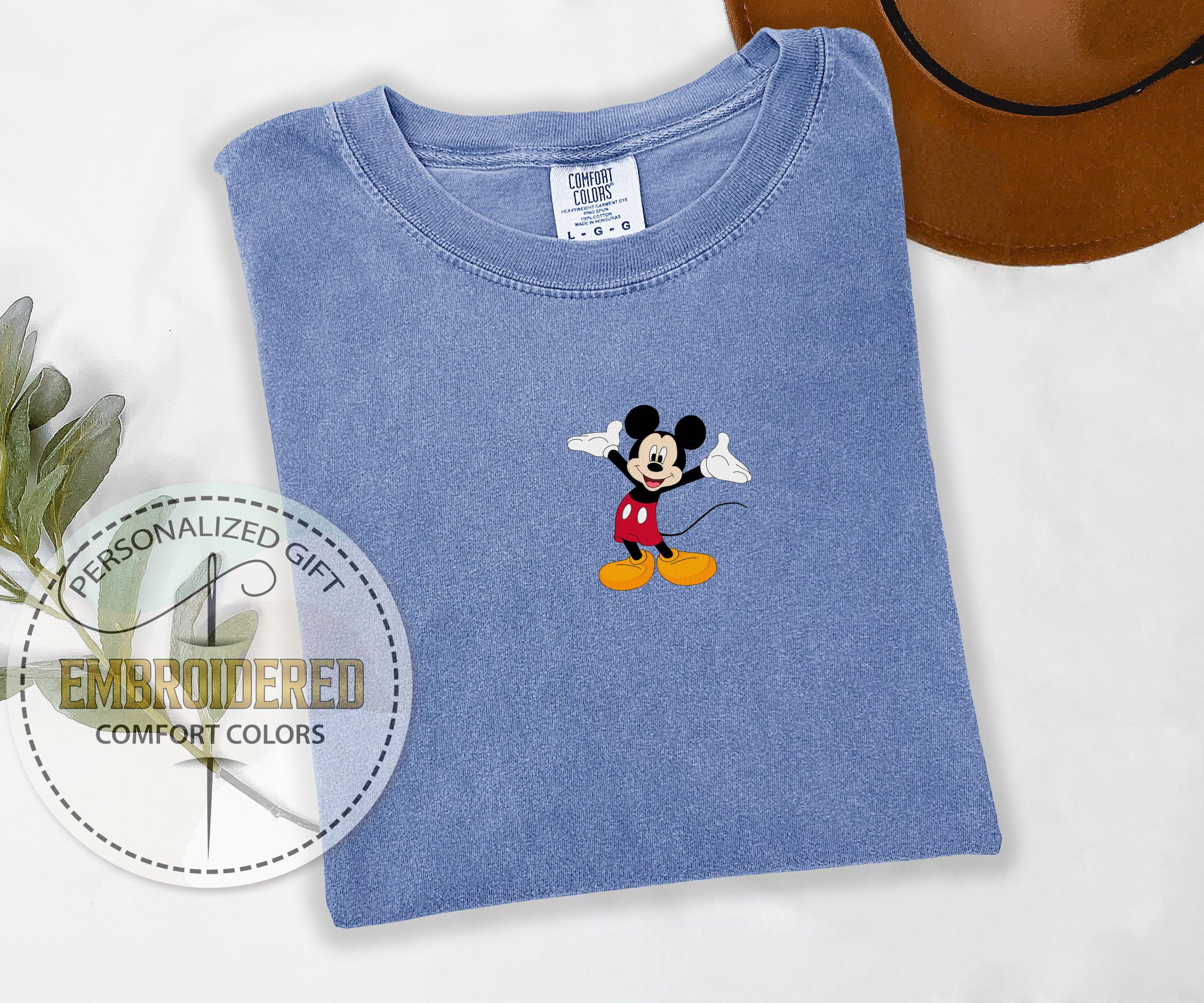 Embroidered Mickey and Minnie Disney Shirt – Comfort Colors Disneyland and Disneyworld Trip Tee, Gift for Her - photo 6
